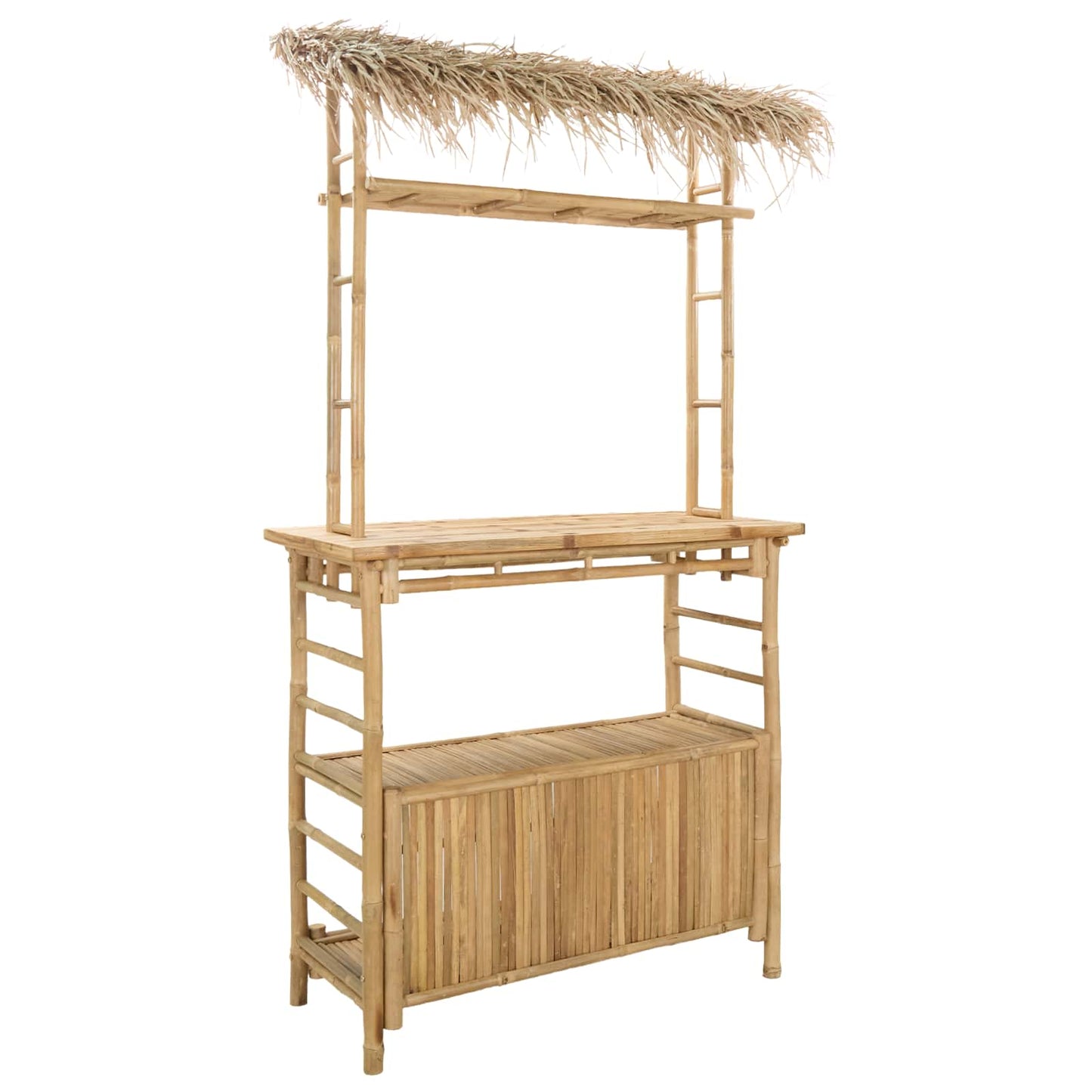 Outdoor Bar Table Natural 110 x 50 x 209 cm Bamboo