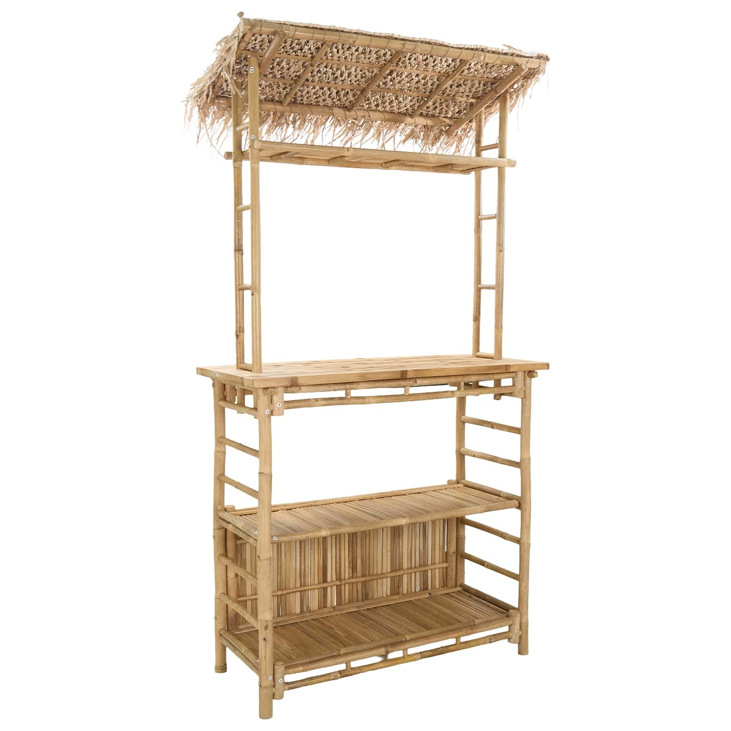 Outdoor Bar Table Natural 110 x 50 x 209 cm Bamboo