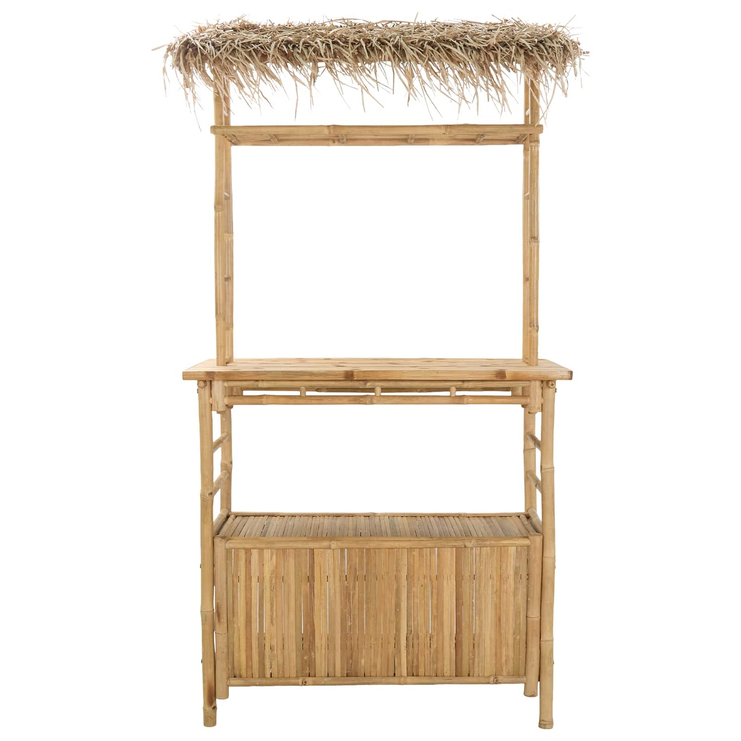 Outdoor Bar Table Natural 110 x 50 x 209 cm Bamboo