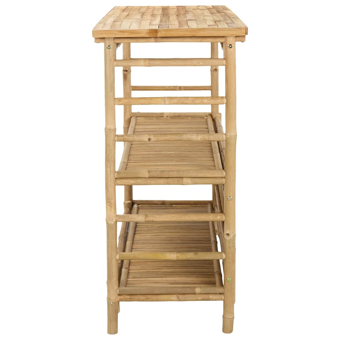 Outdoor Bar Table with Storage Natural 110 x 50 x 105 cm Bamboo