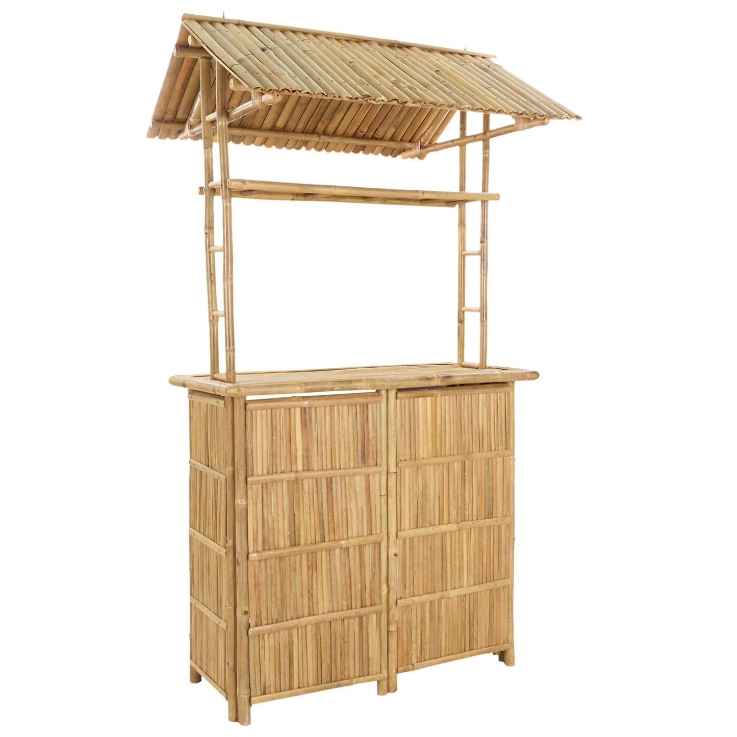 Outdoor Bar Table Natural 115 x 95 x 214 cm Bamboo