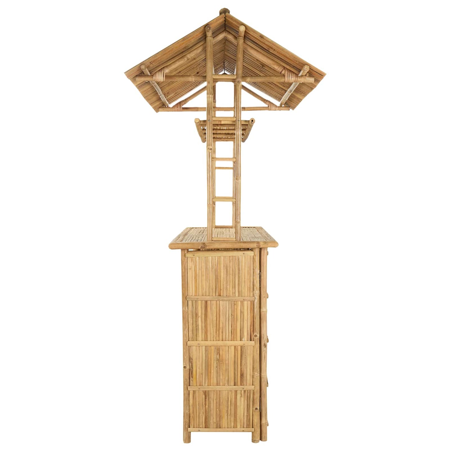 Outdoor Bar Table Natural 115 x 95 x 214 cm Bamboo