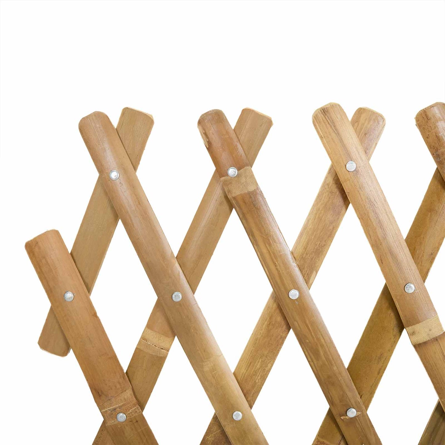 Expandable Trellis Fence 2 pcs Light Brown 100 x 105 cm Bamboo