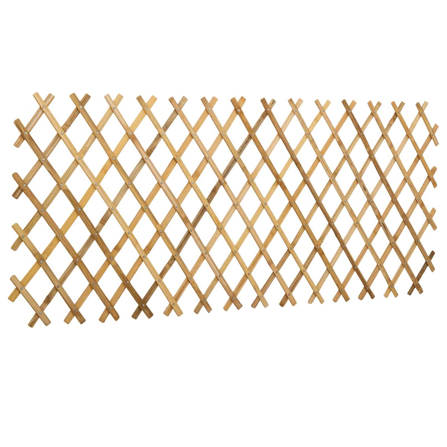 Expandable Trellis Fence 2 pcs Light Brown 100 x 105 cm Bamboo