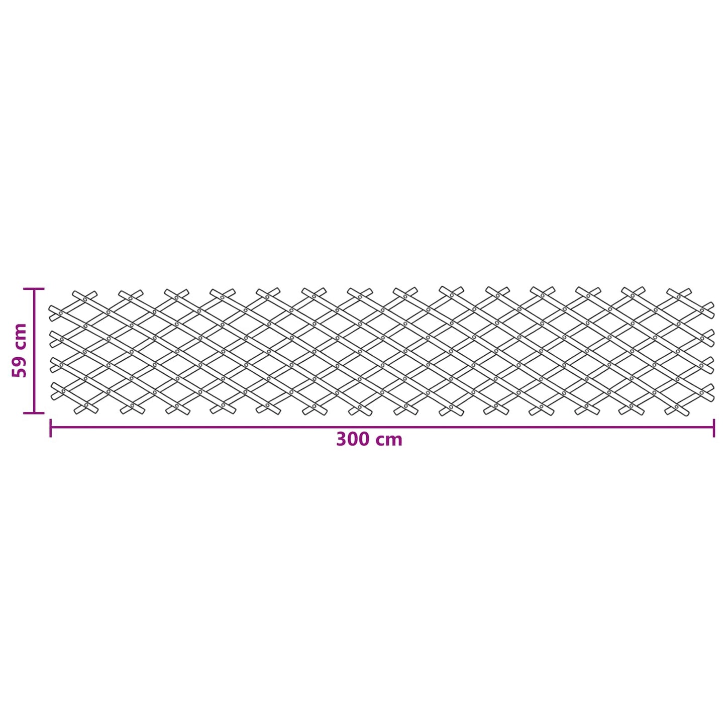 Expandable Trellis Fence 2 pcs Light Brown 100 x 105 cm Bamboo