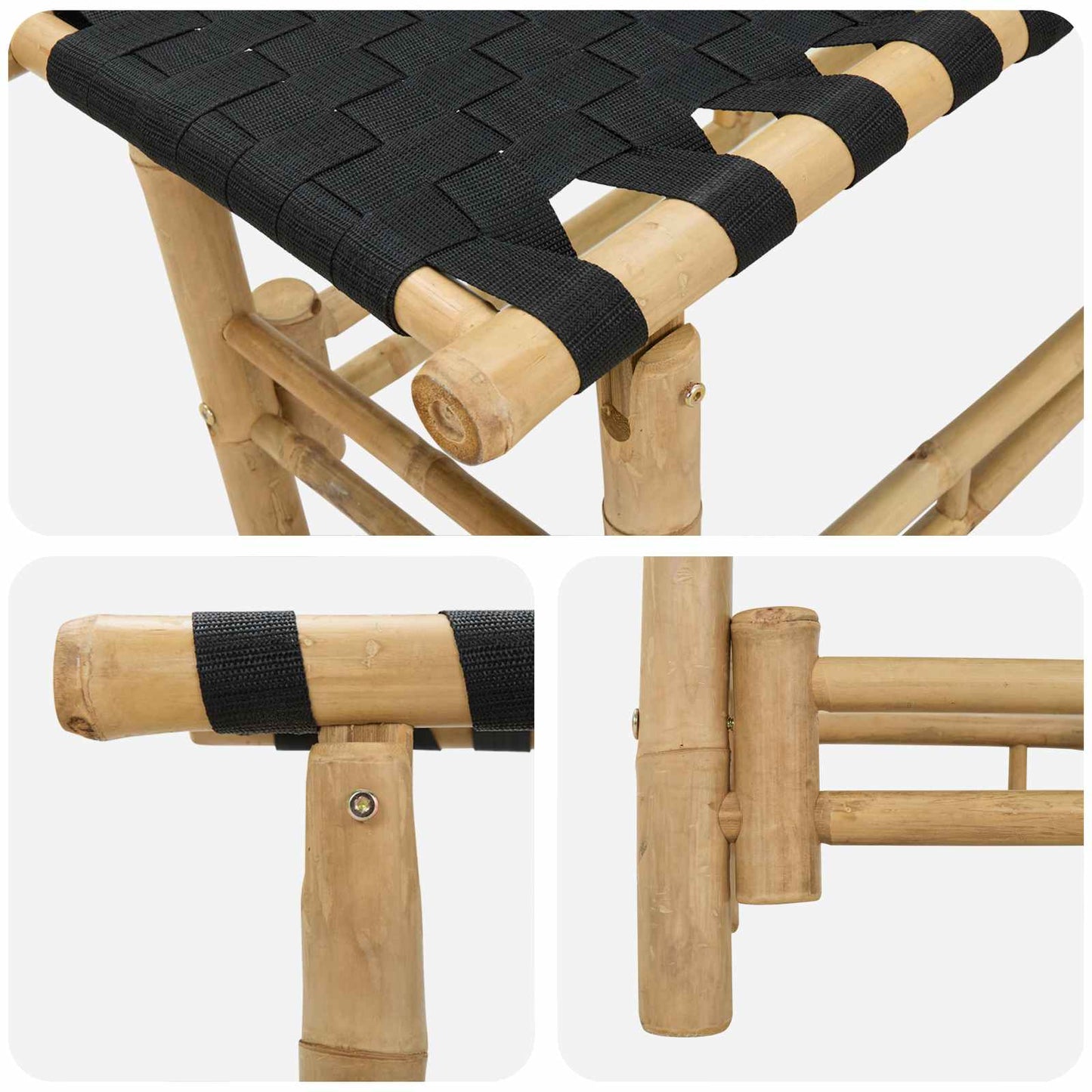 Garden Bench 110 x 38 x 40 cm Bamboo Natural Rectangular
