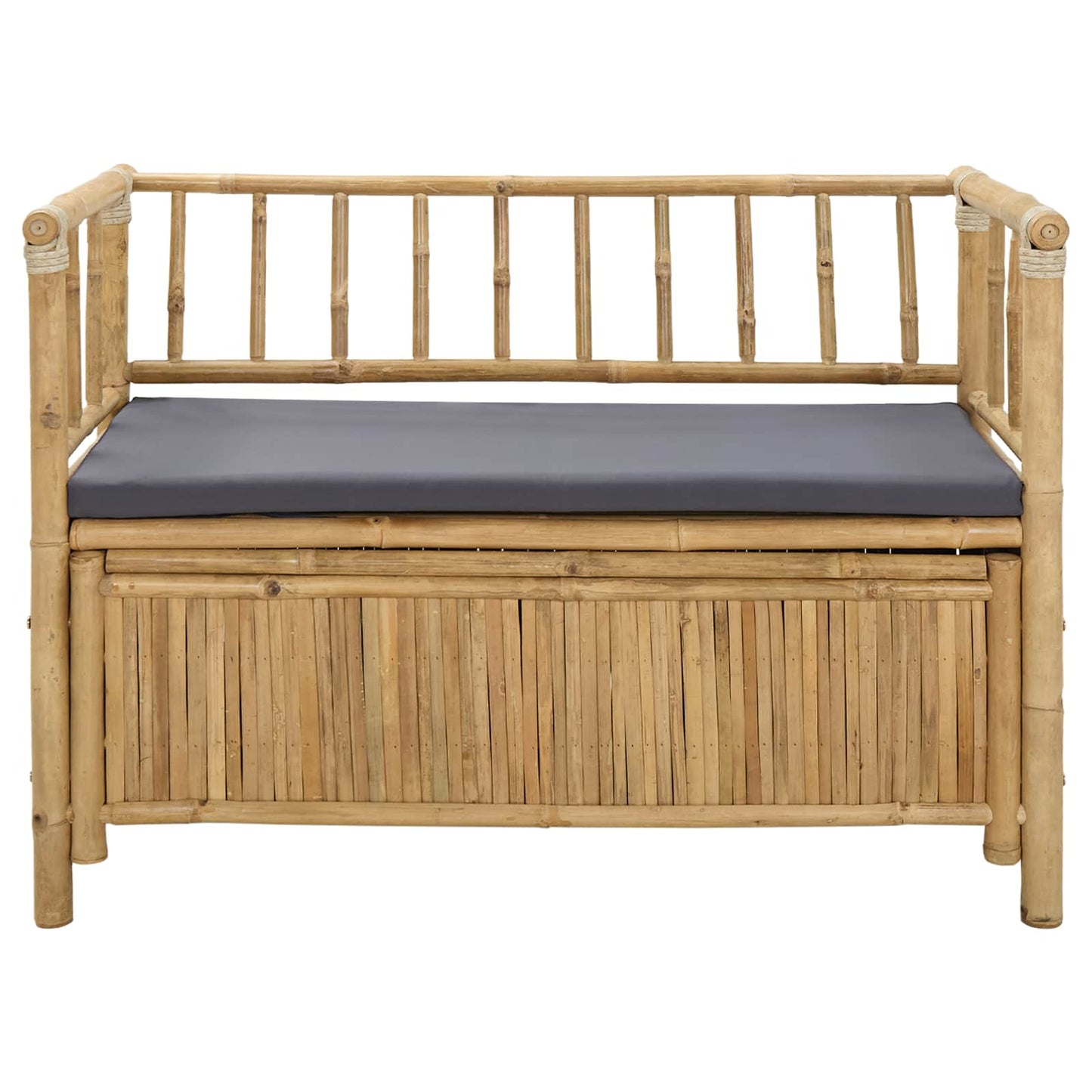 Garden Storage Bench 110 x 47 x 80 cm Bamboo Natural