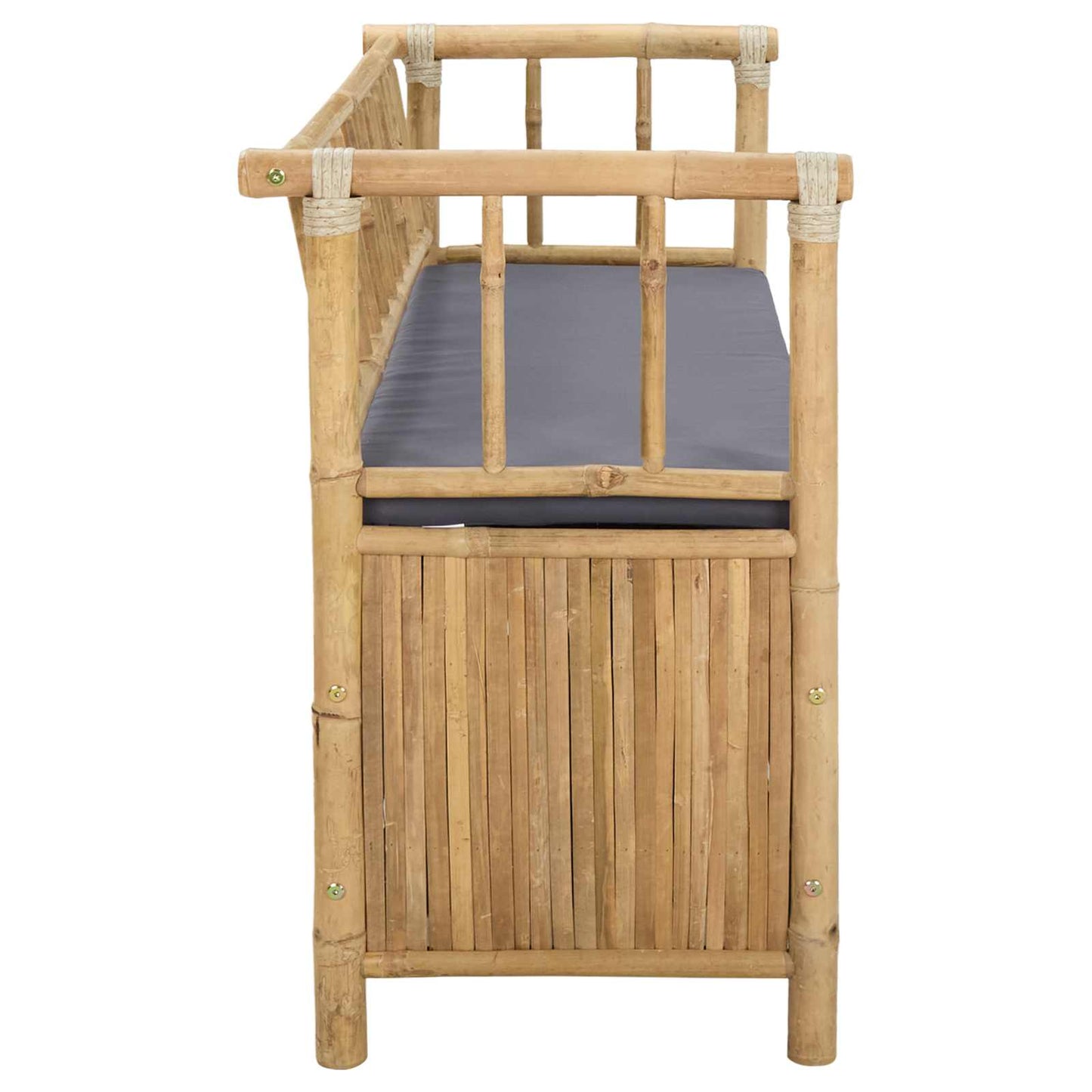 Garden Storage Bench 110 x 47 x 80 cm Bamboo Natural