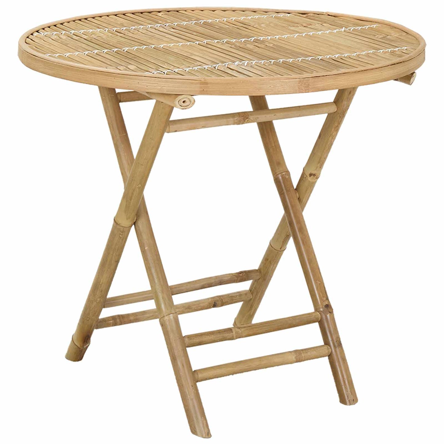 Garden Table Natural 80 x 70 cm Bamboo