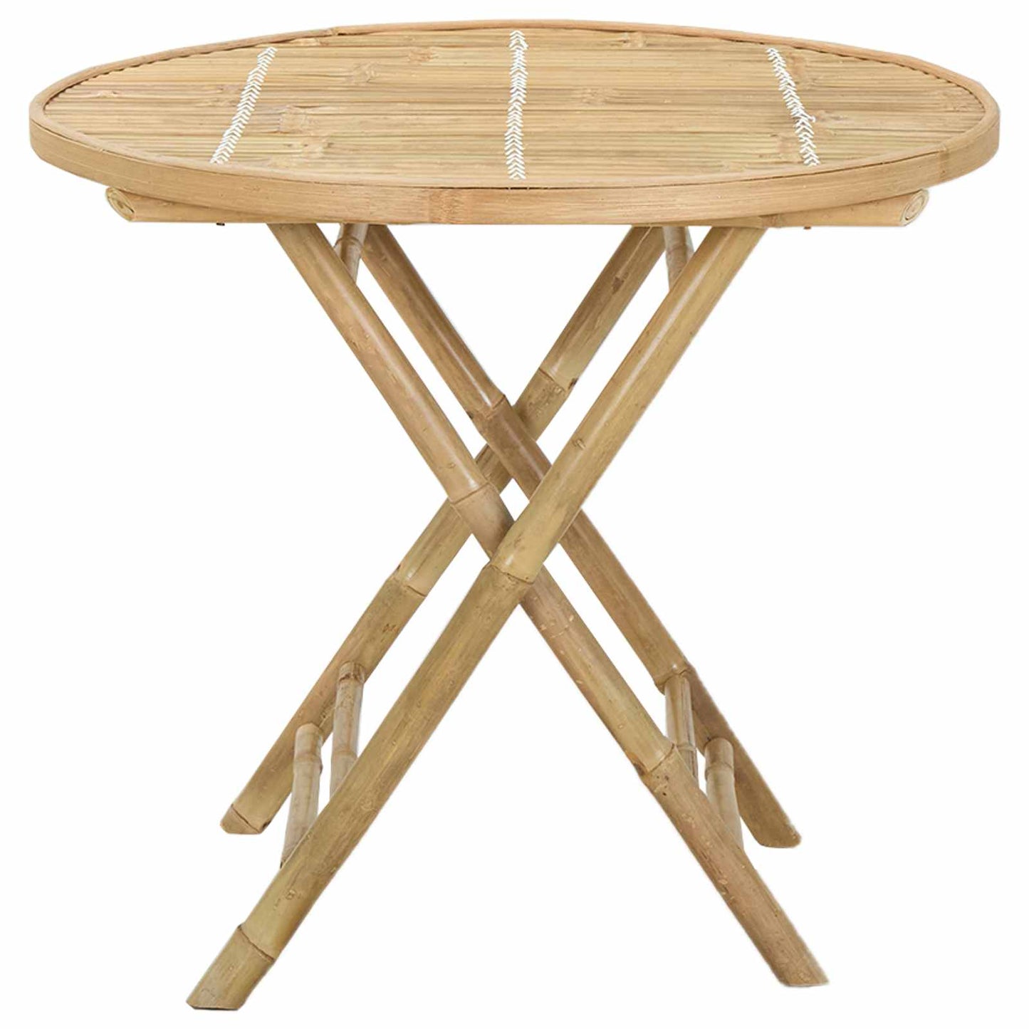 Garden Table Natural 80 x 70 cm Bamboo