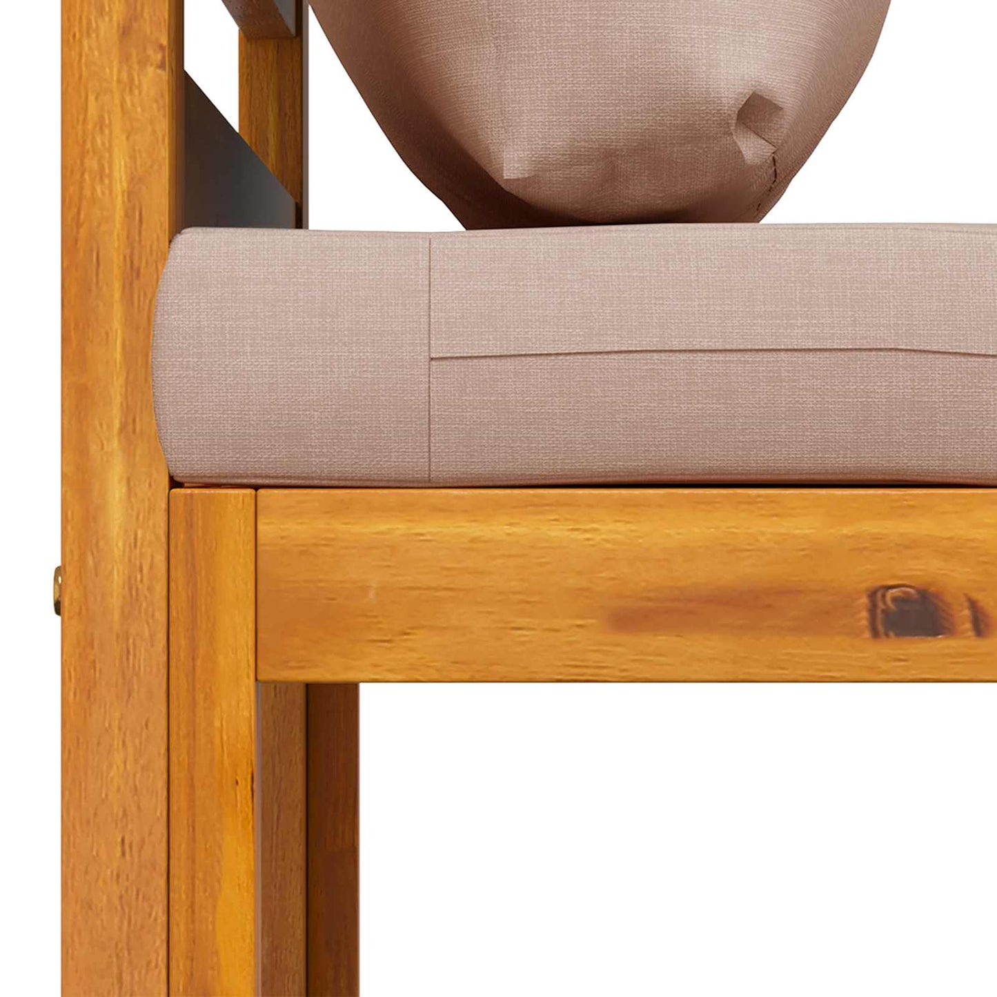 Sofa Set 4 pcs Natural Solid Acacia Wood