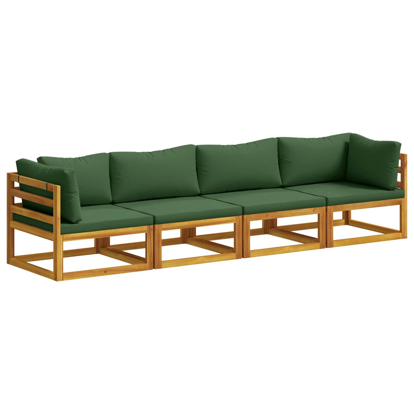 Sofa Set 4 pcs Natural Solid Acacia Wood