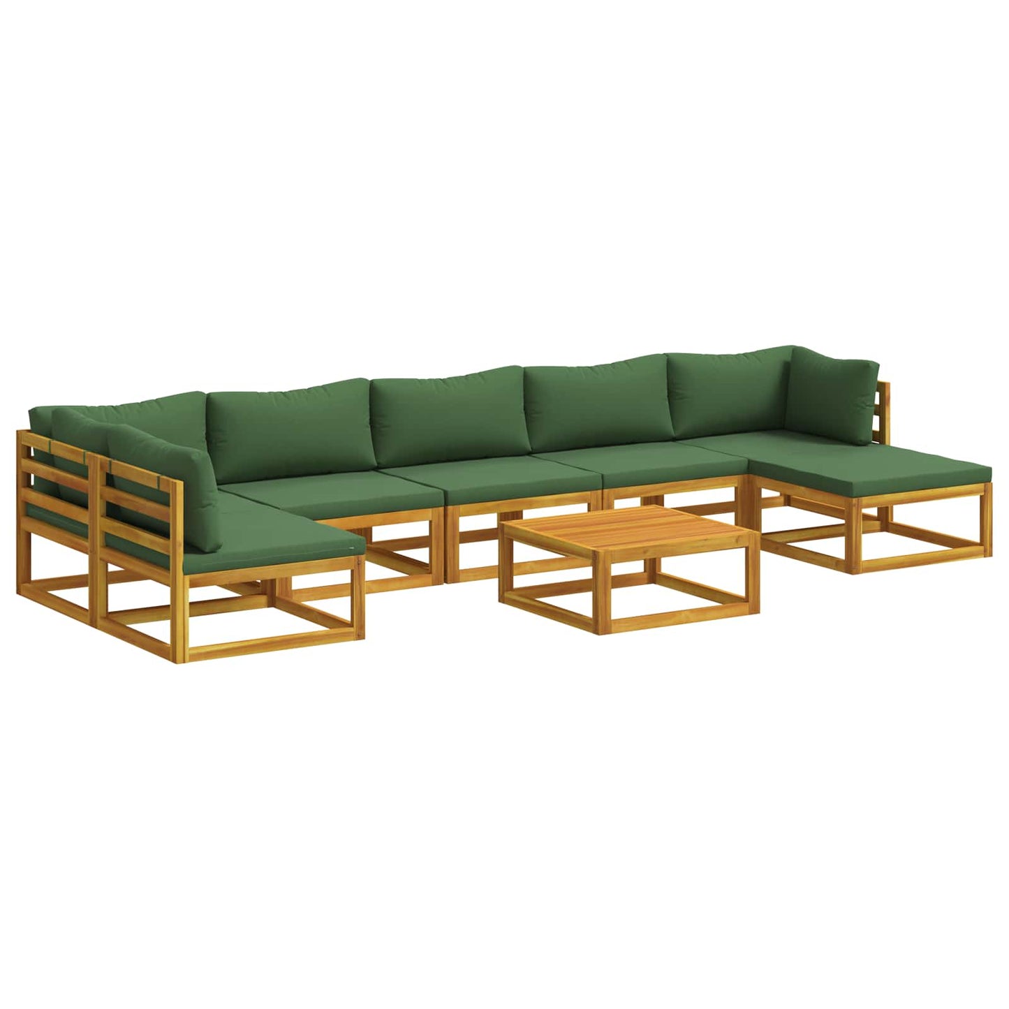 Sofa Set 8 pcs Natural Solid Acacia Wood