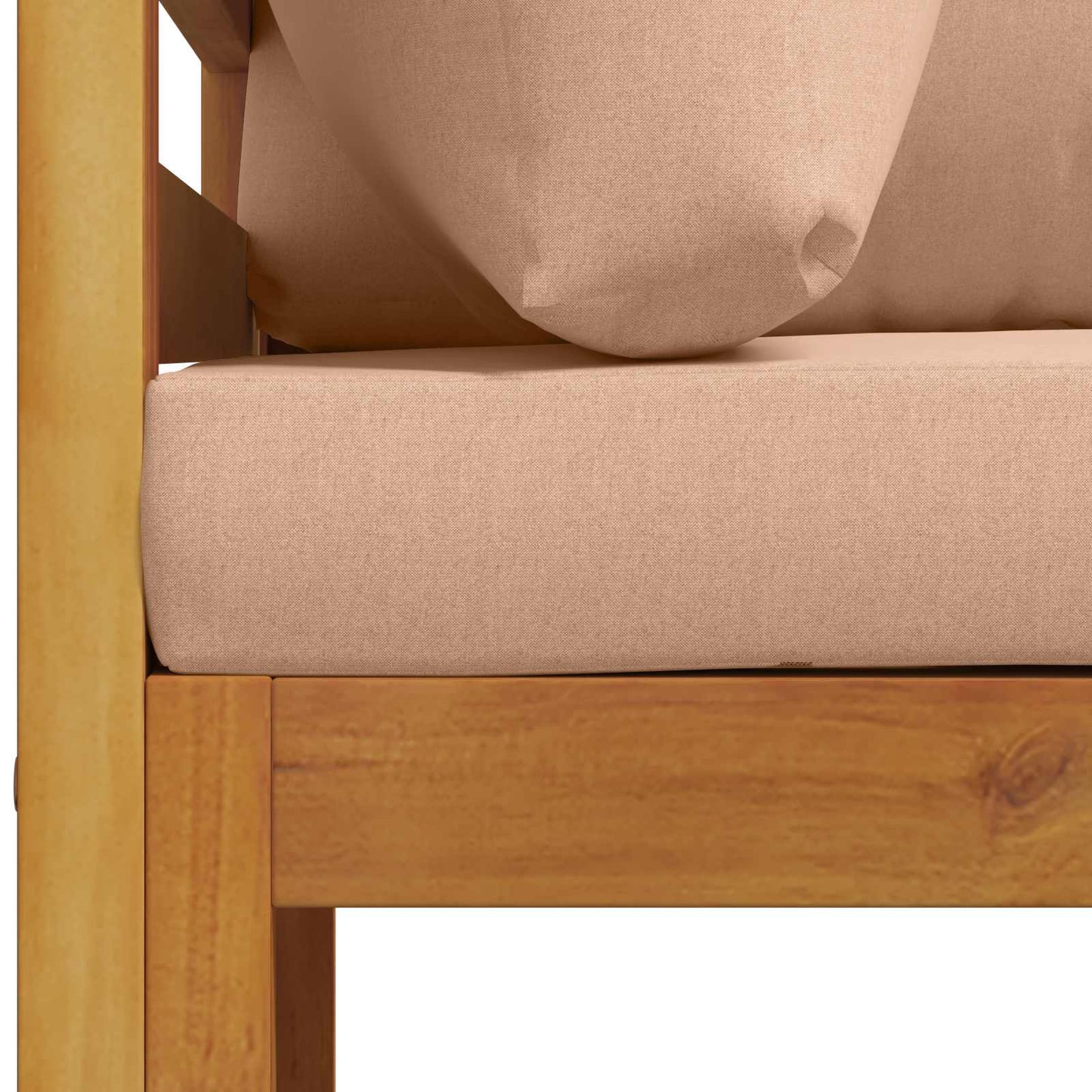 Sofa Set 4 pcs Natural Solid Acacia Wood