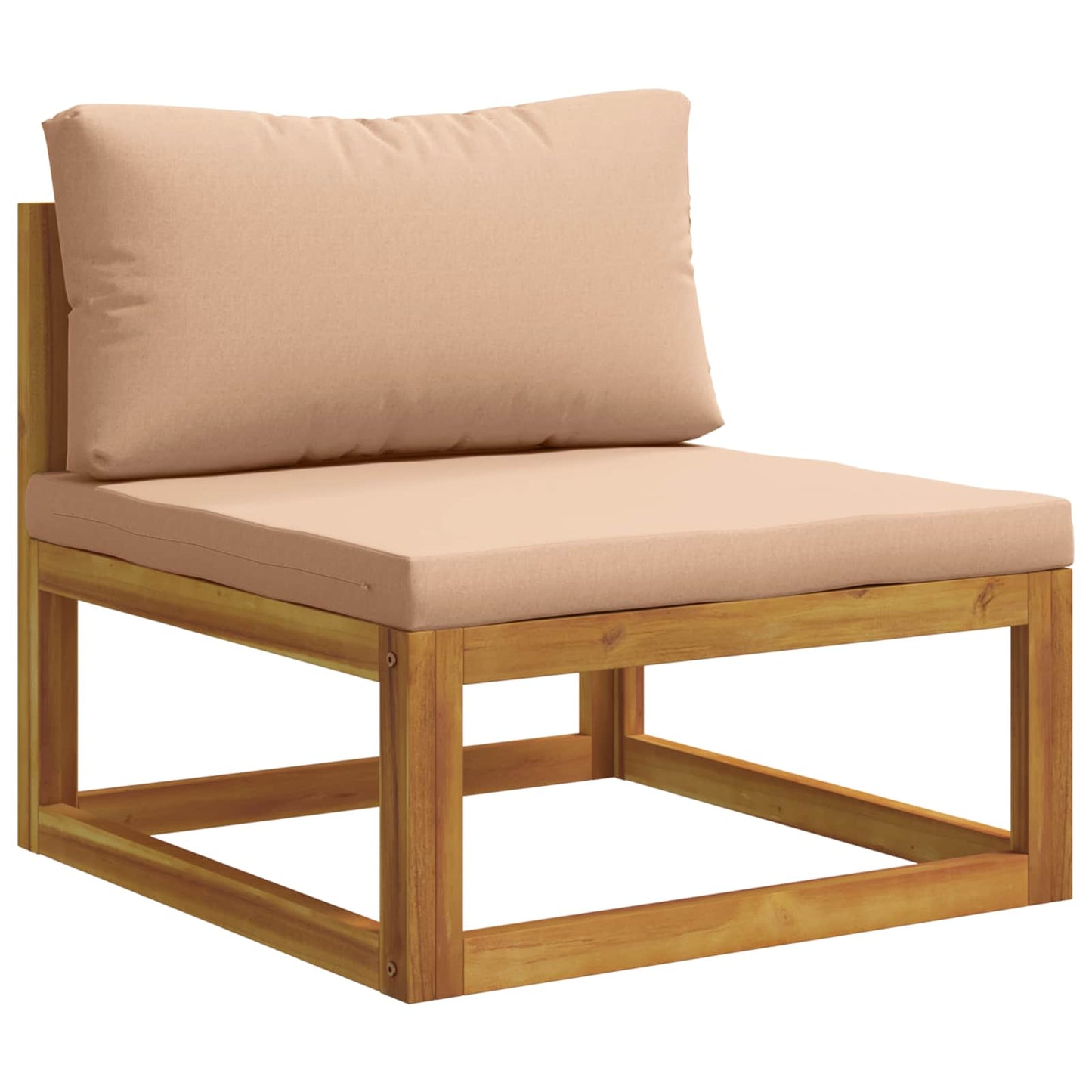 Sofa Set 4 pcs Natural Solid Acacia Wood