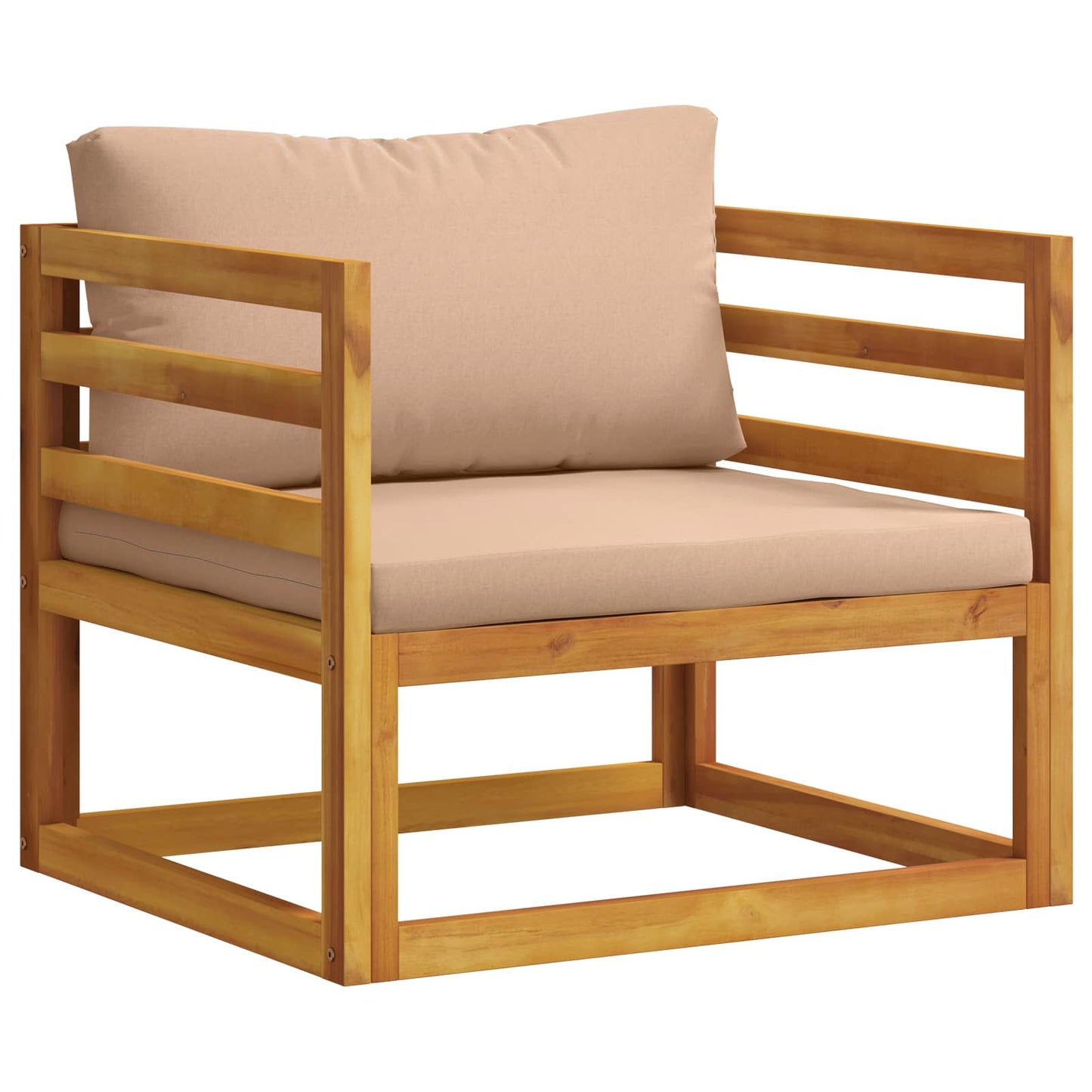 Sofa Set 7 pcs Natural Solid Acacia Wood