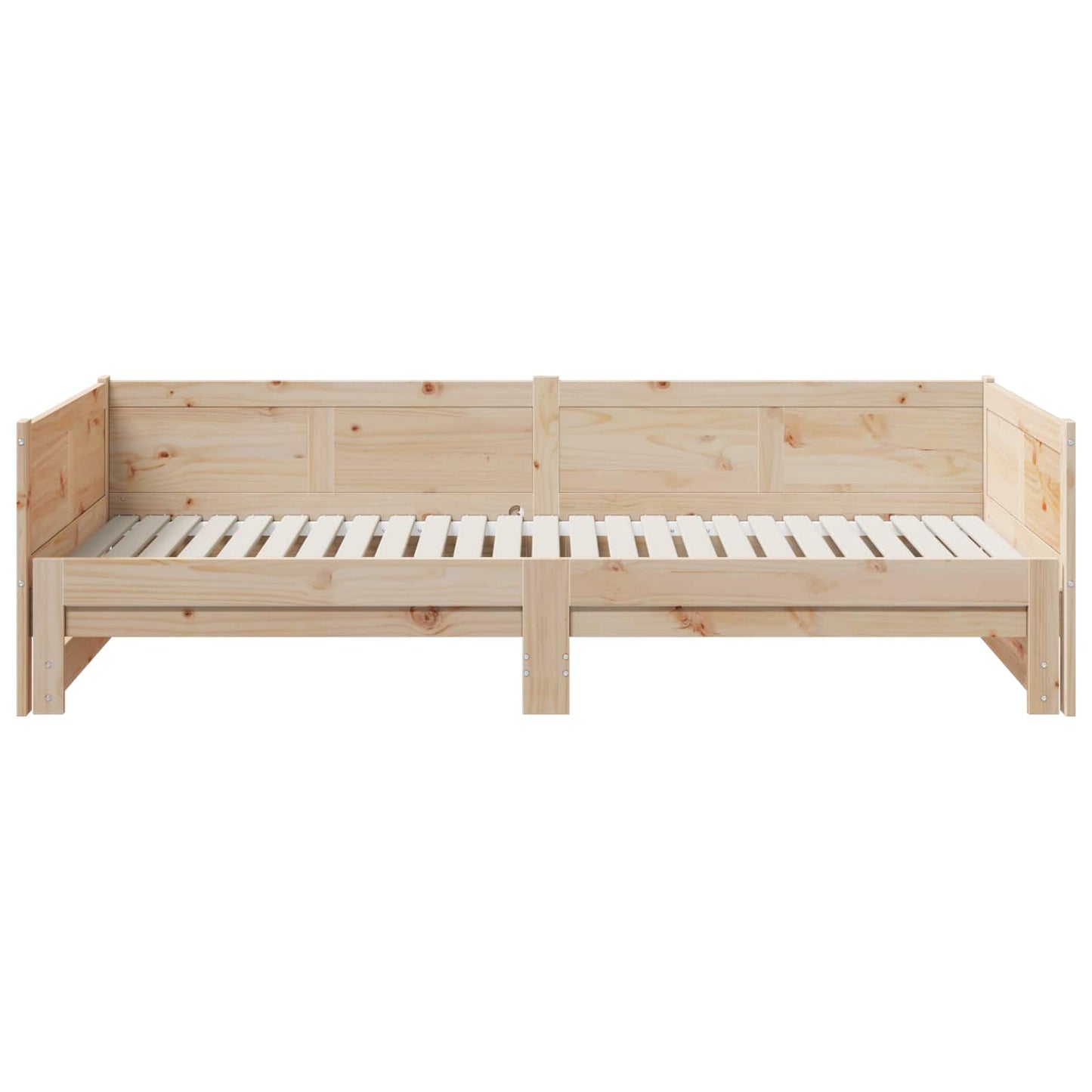 Pull-out Day Bed Natural 180 x 200 cm Solid Pine Wood