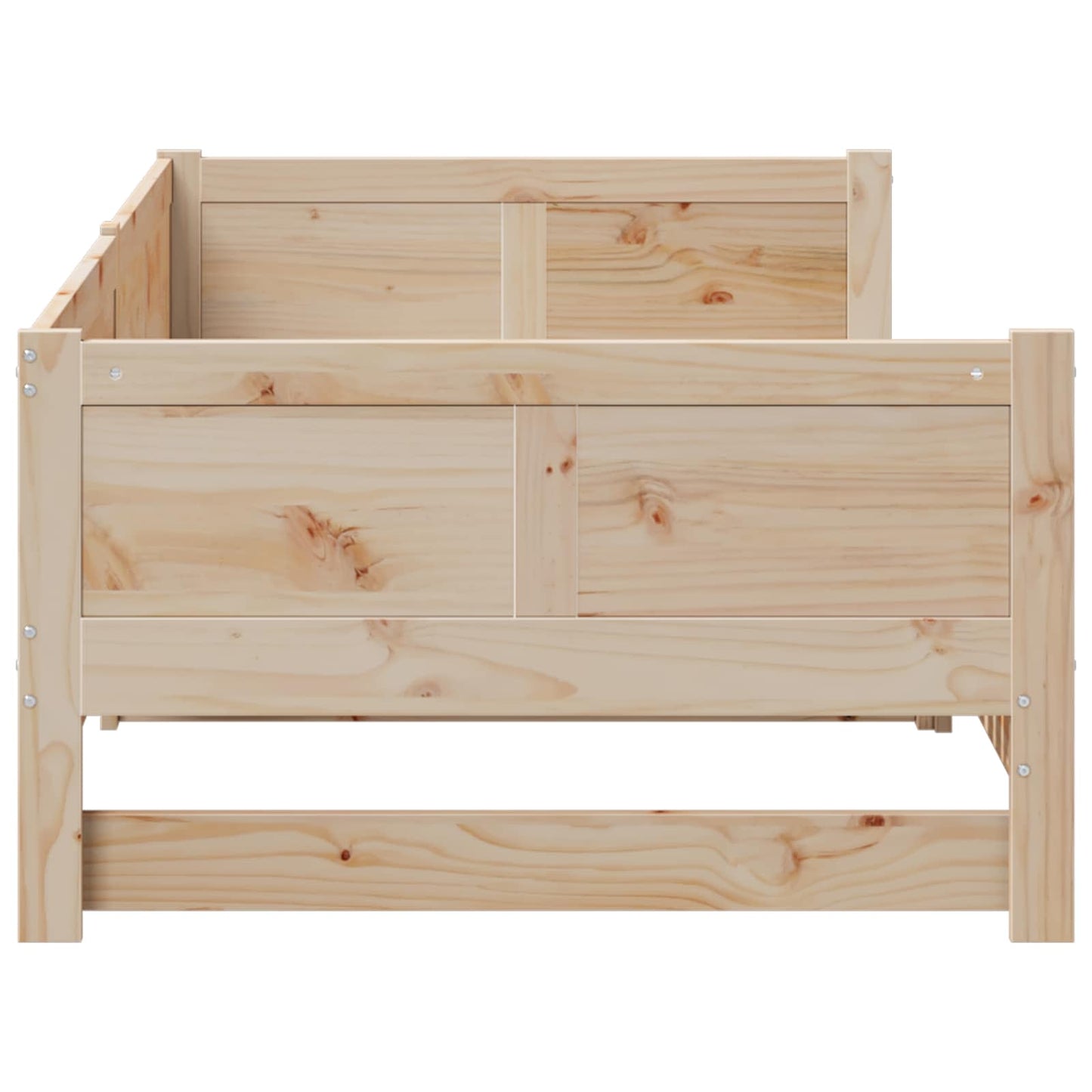 Pull-out Day Bed Natural 180 x 200 cm Solid Pine Wood