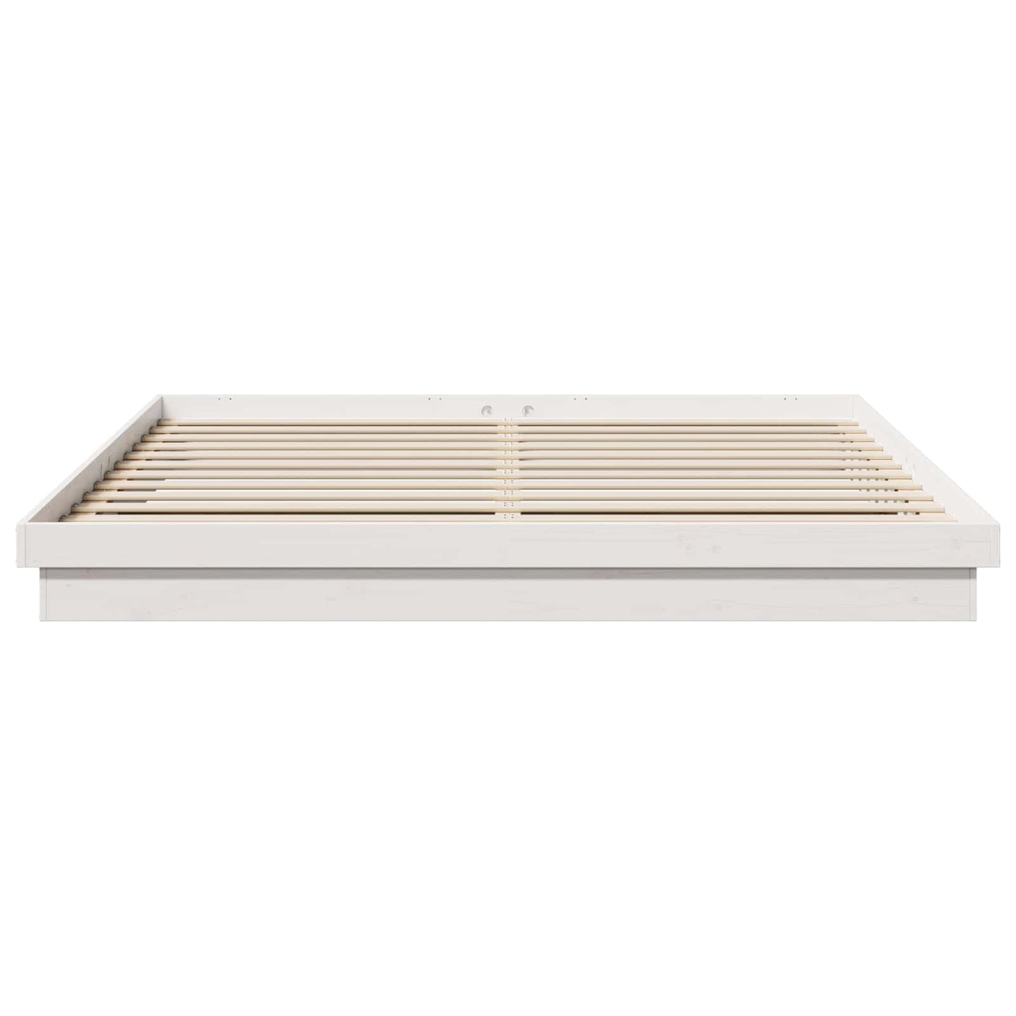 Bed Frame White 200 x 200 cm Solid Pine Wood
