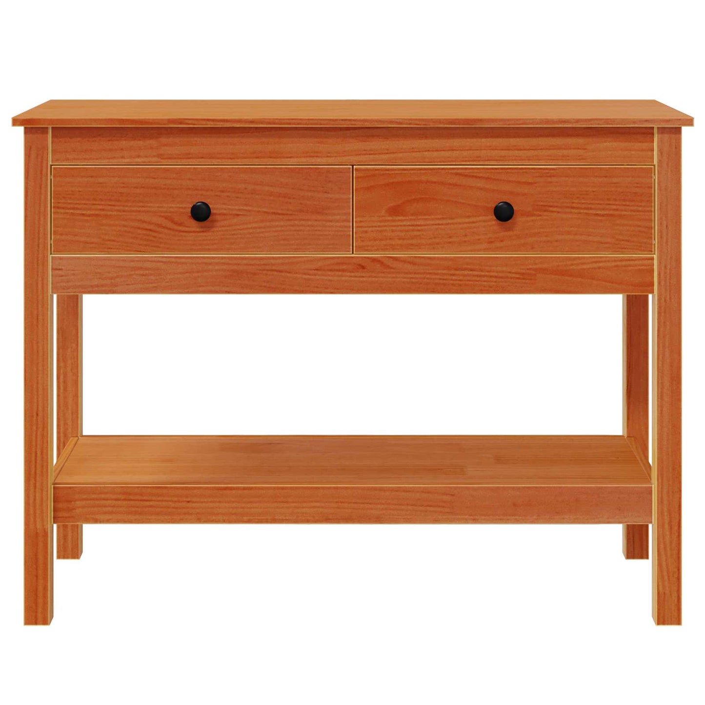 Console Table Wax Brown 100 x 35 x 75 cm Soild Pine Wood