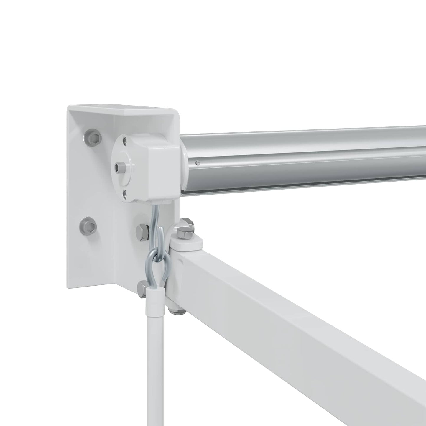 Manual Retractable Awning Frame White 3 x 2 m Aluminium