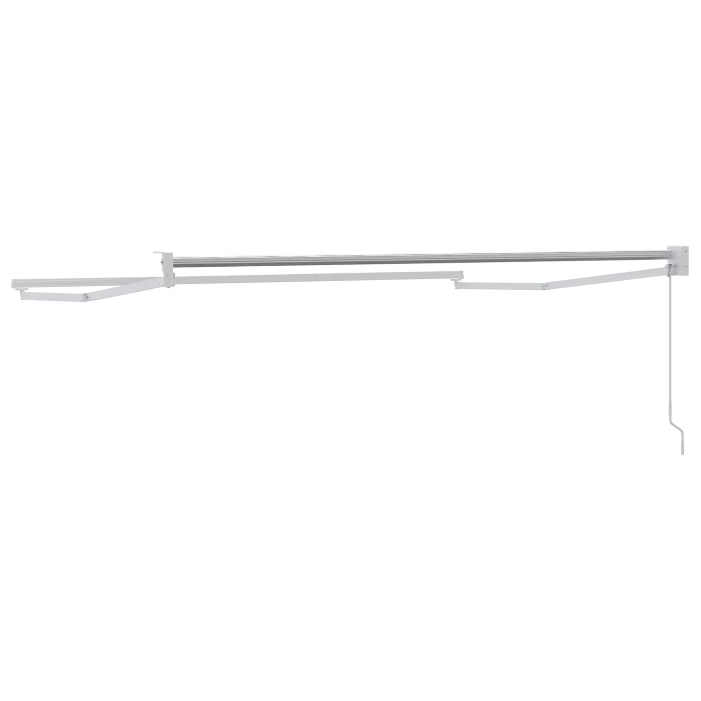 Manual Retractable Awning Frame White 3 x 2 m Aluminium