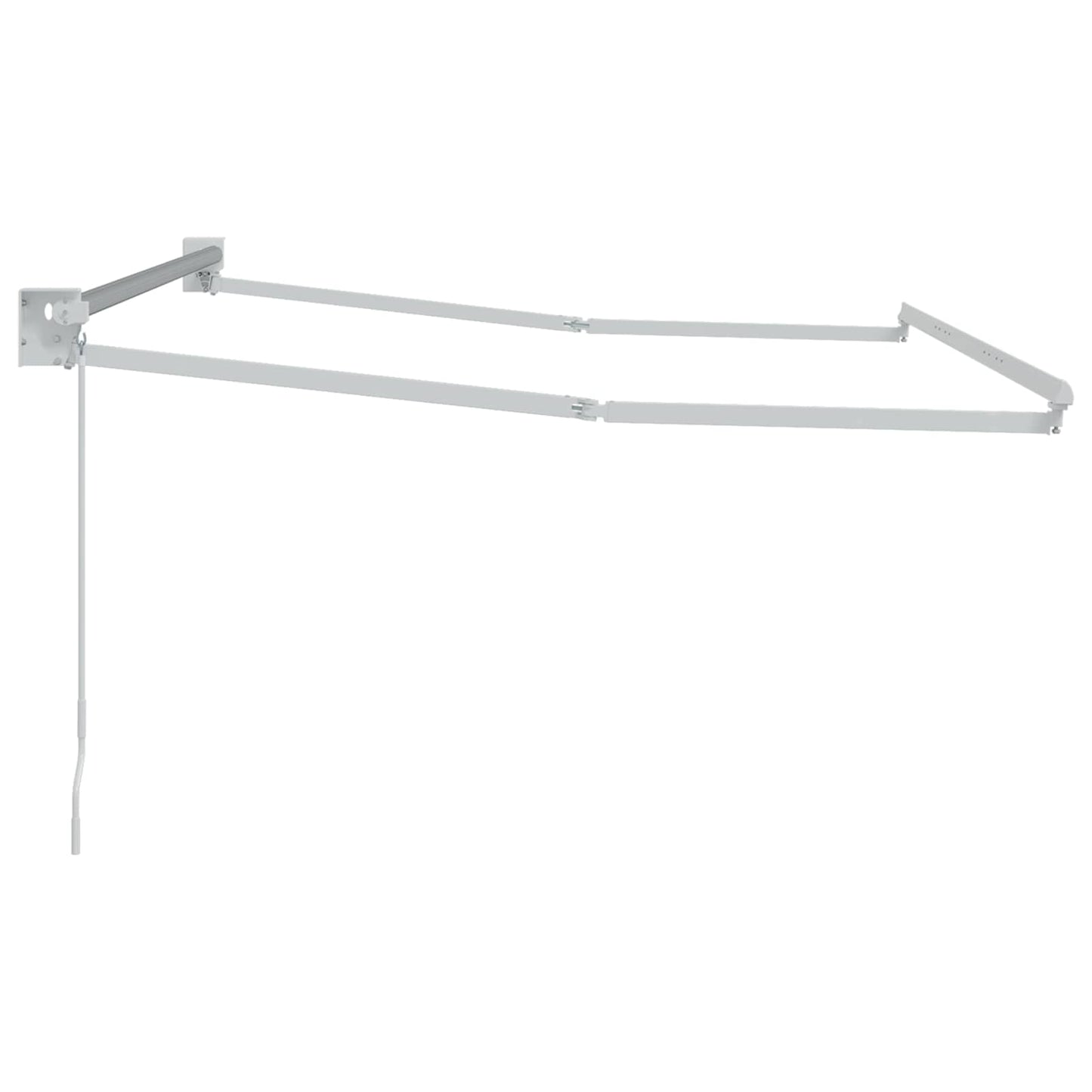 Manual Retractable Awning Frame White 3 x 2 m Aluminium