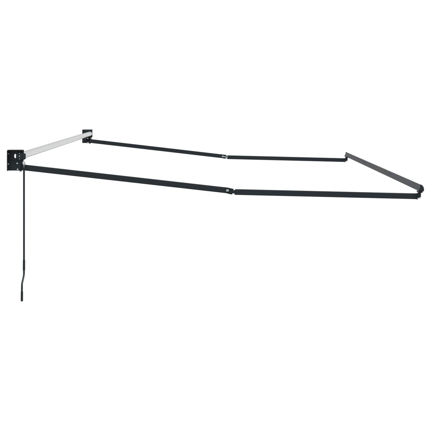 Manual Retractable Awning Frame Anthracite 4 x 2 m Aluminium