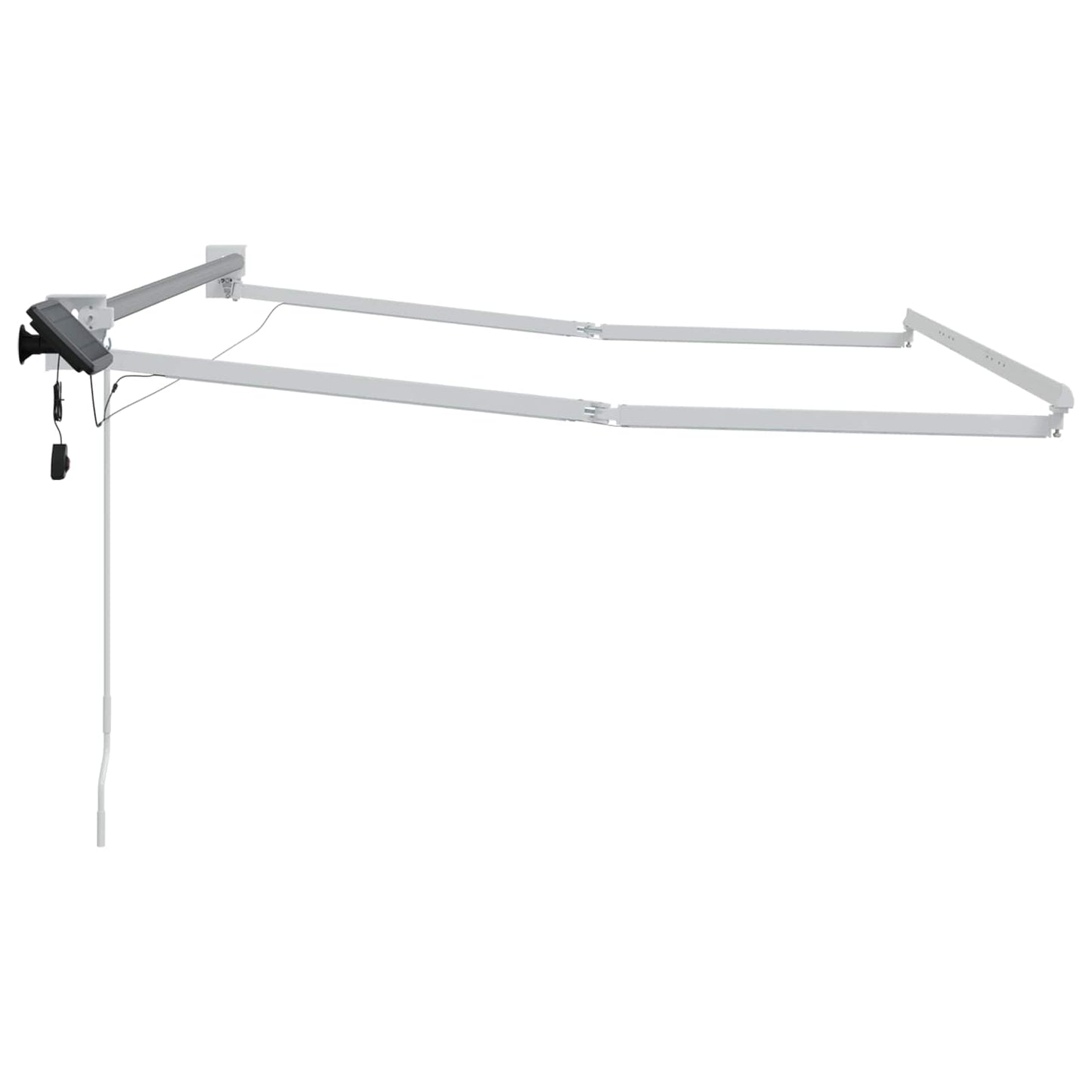 Electric Retractable Awning Frame White 3 x 2.5 m Aluminium