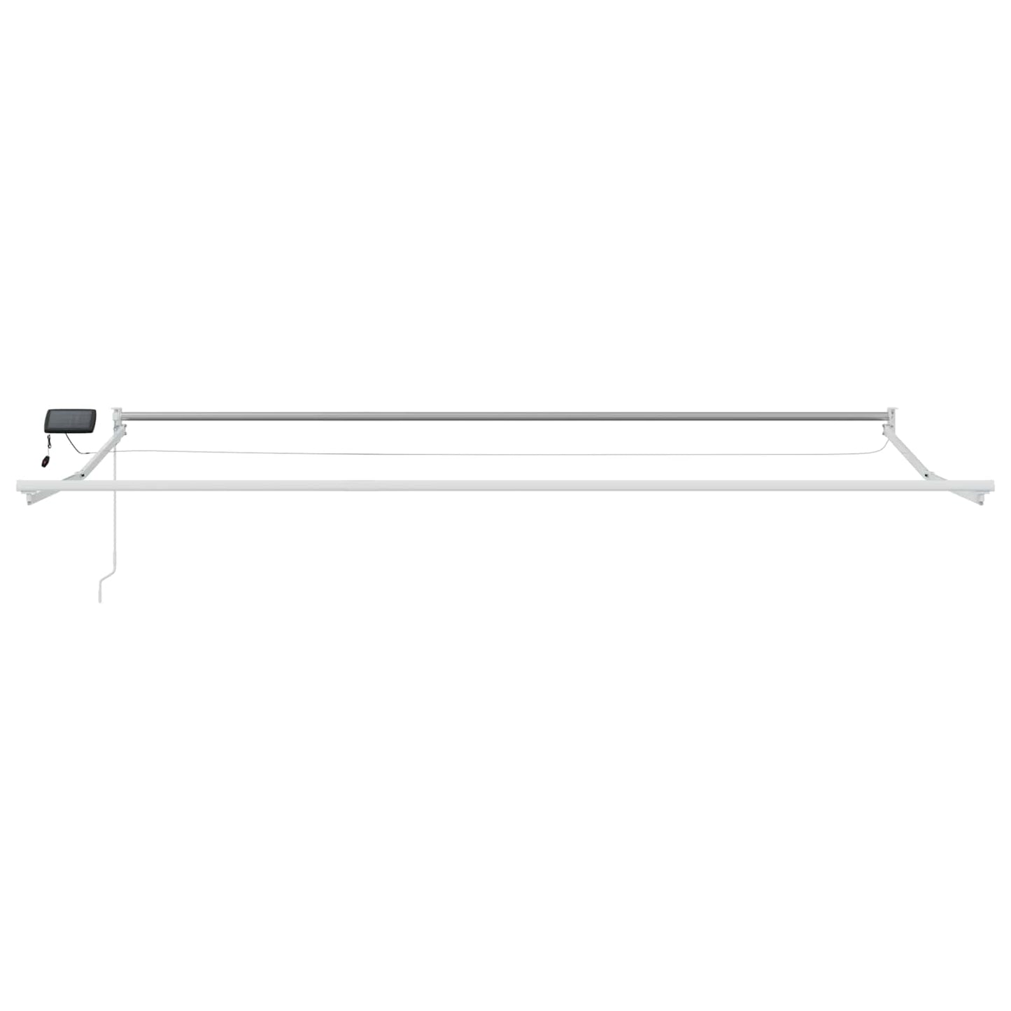 Electric Retractable Awning Frame White 4.5 x 3 m Aluminium