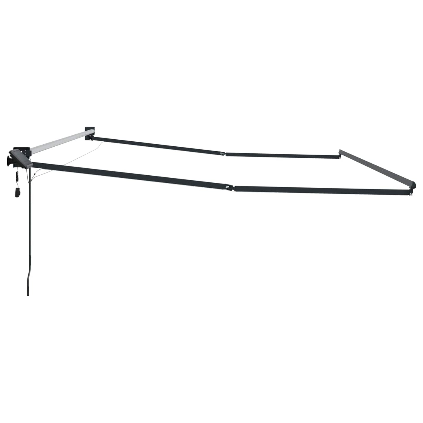 Electric Retractable Awning Frame Anthracite 5 x 3 m Aluminium