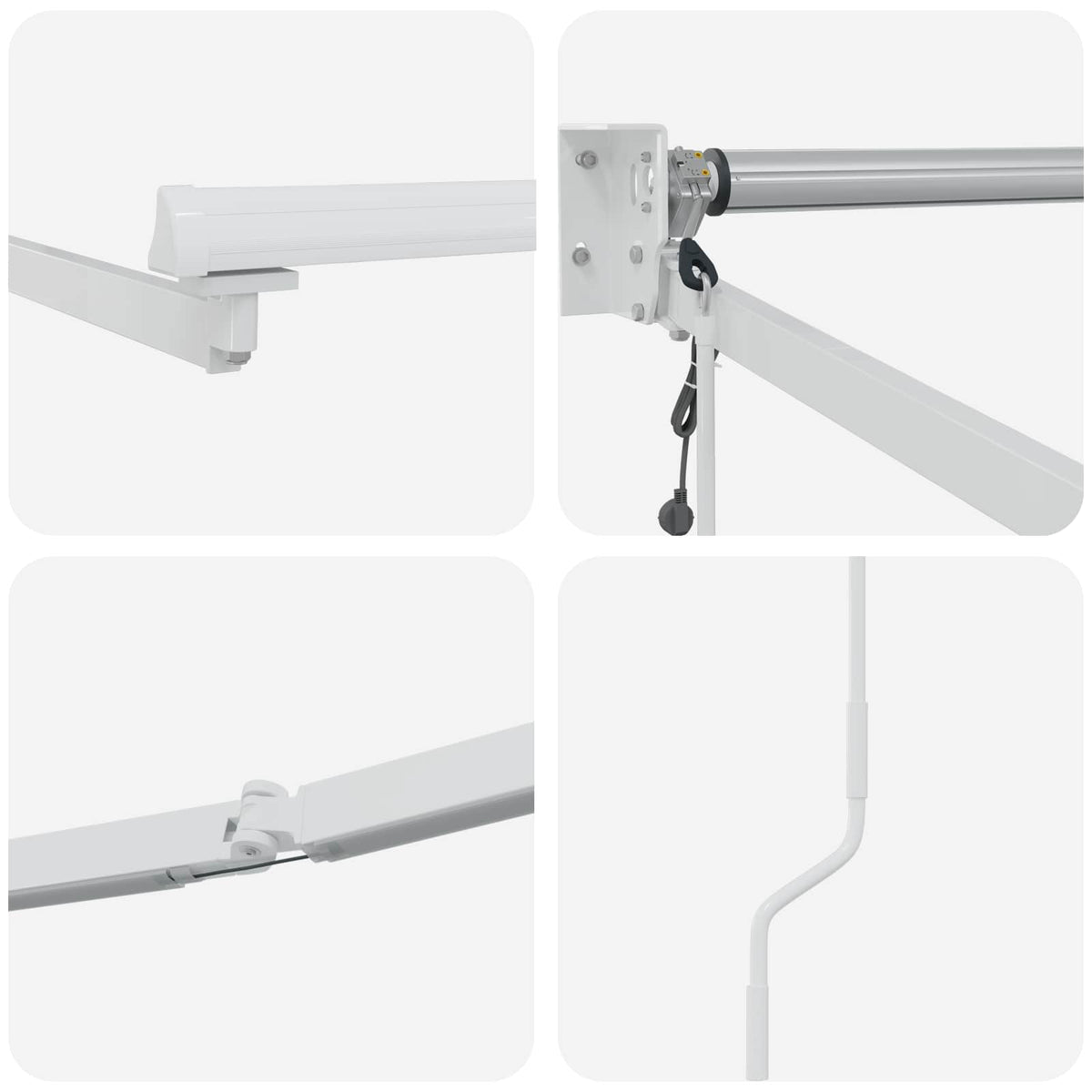 Solar Electric Awning Frame 4 x 2 m White