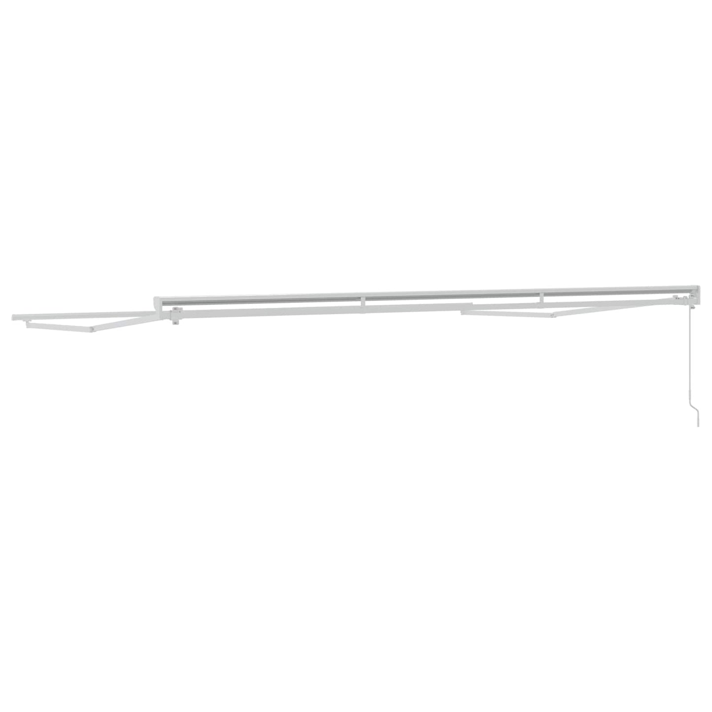 Manual Awning Frame Adjustable White 4 x 3.5 m Steel