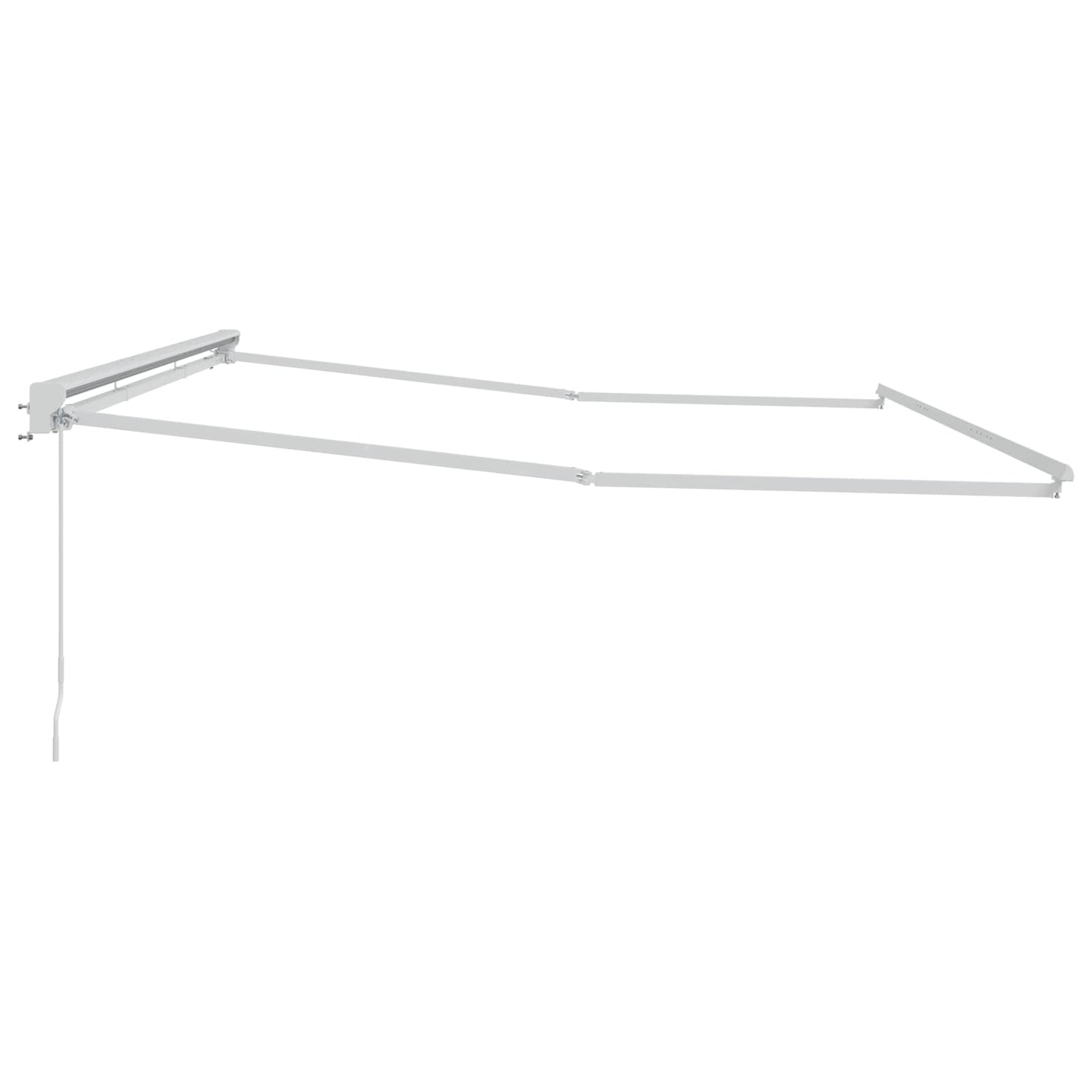 Manual Awning Frame Adjustable White 5 x 3.5 m Steel