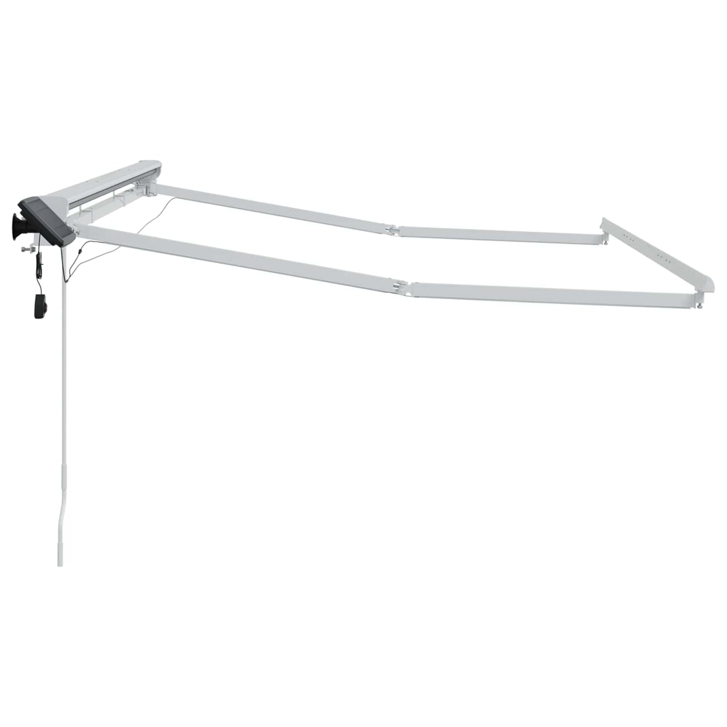 Manual Awning Frame with LEDs White 2.5 x 2 m Aluminium