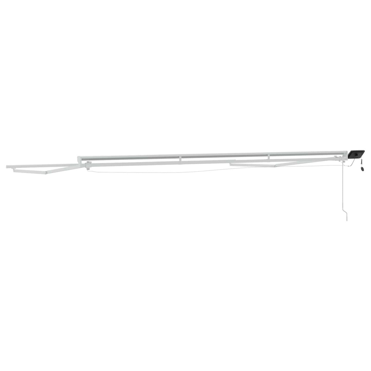 Manual Awning Frame with LEDs White 4 x 2 m Aluminium