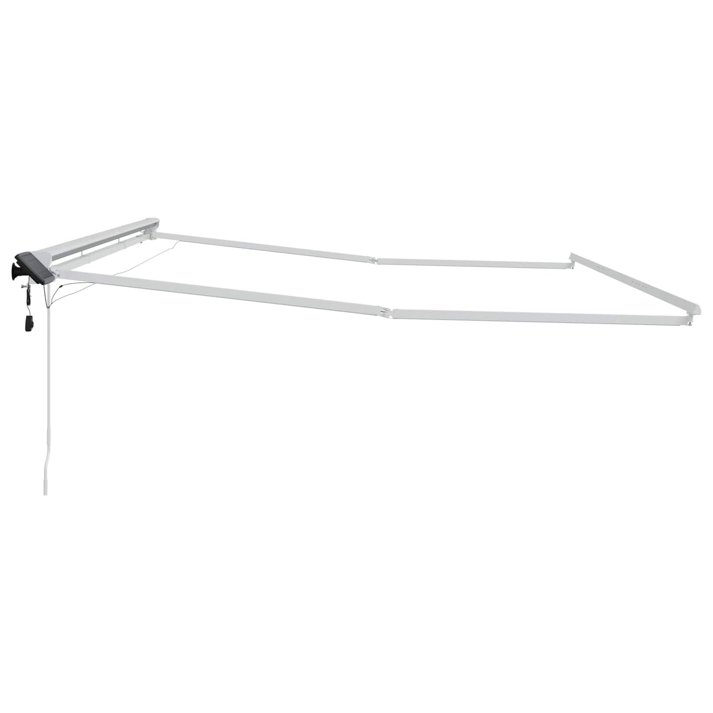 Manual Awning Frame with LEDs White 4 x 2 m Aluminium