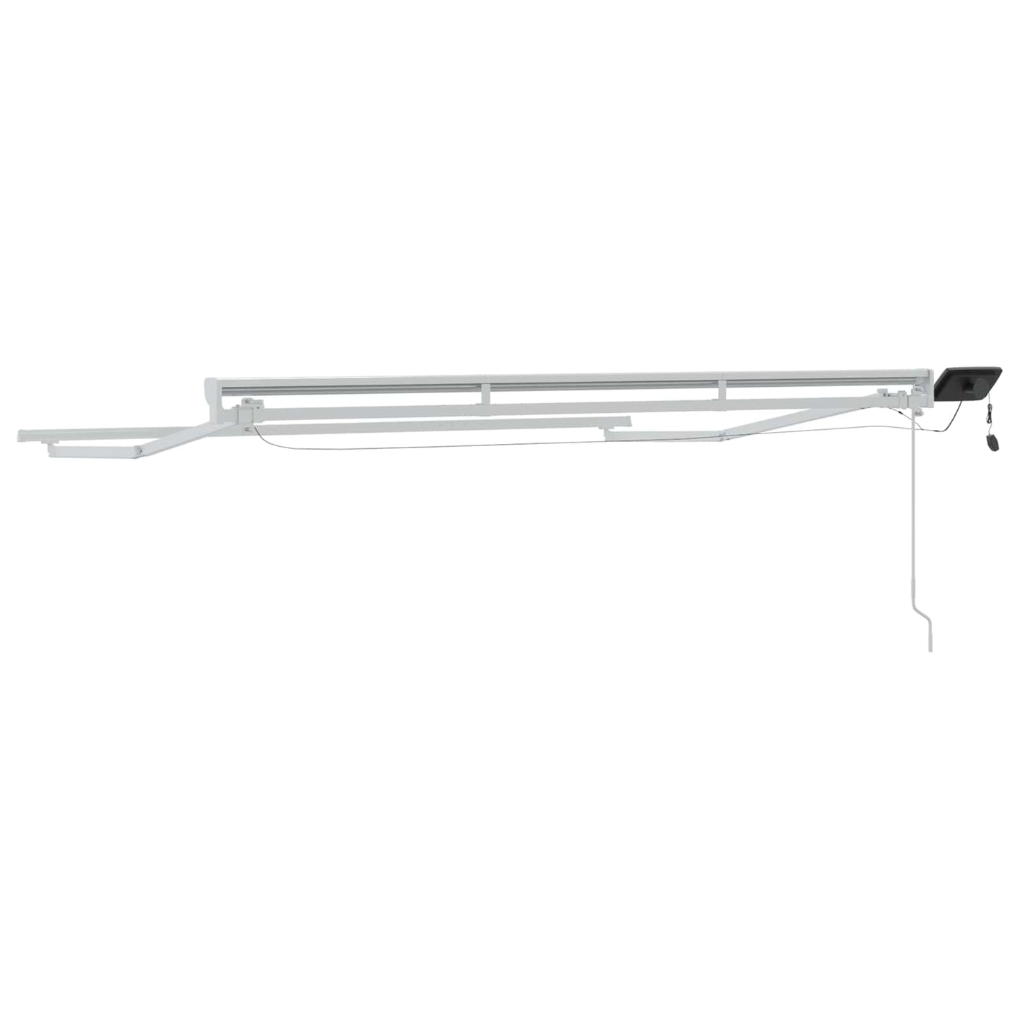 Manual Awning Frame with LEDs White 3.5 x 2.5 m Aluminium