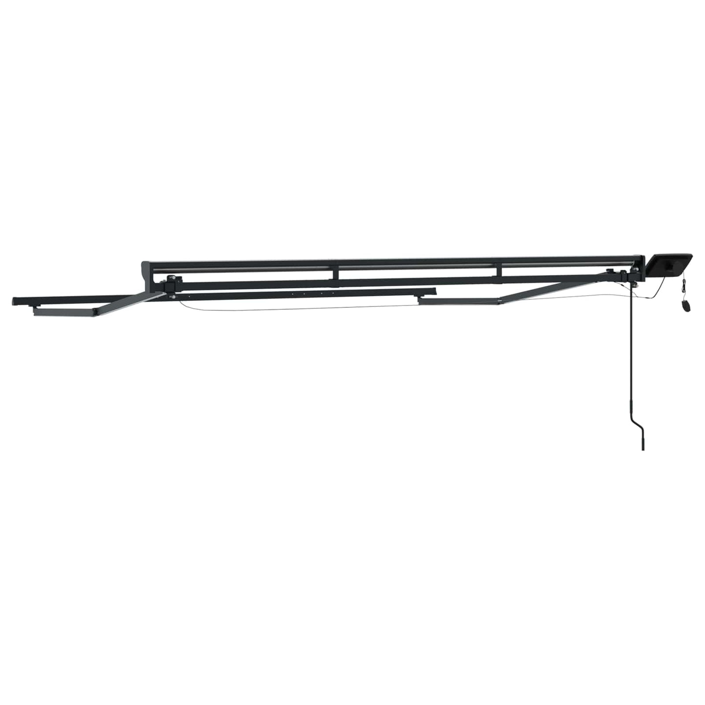 Manual Awning Frame with LEDs Anthracite 3.5 x 2 m Aluminium