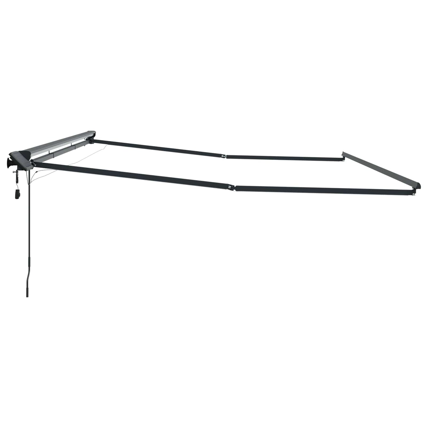 Manual Awning Frame with LEDs Anthracite 4 x 3 m Aluminium
