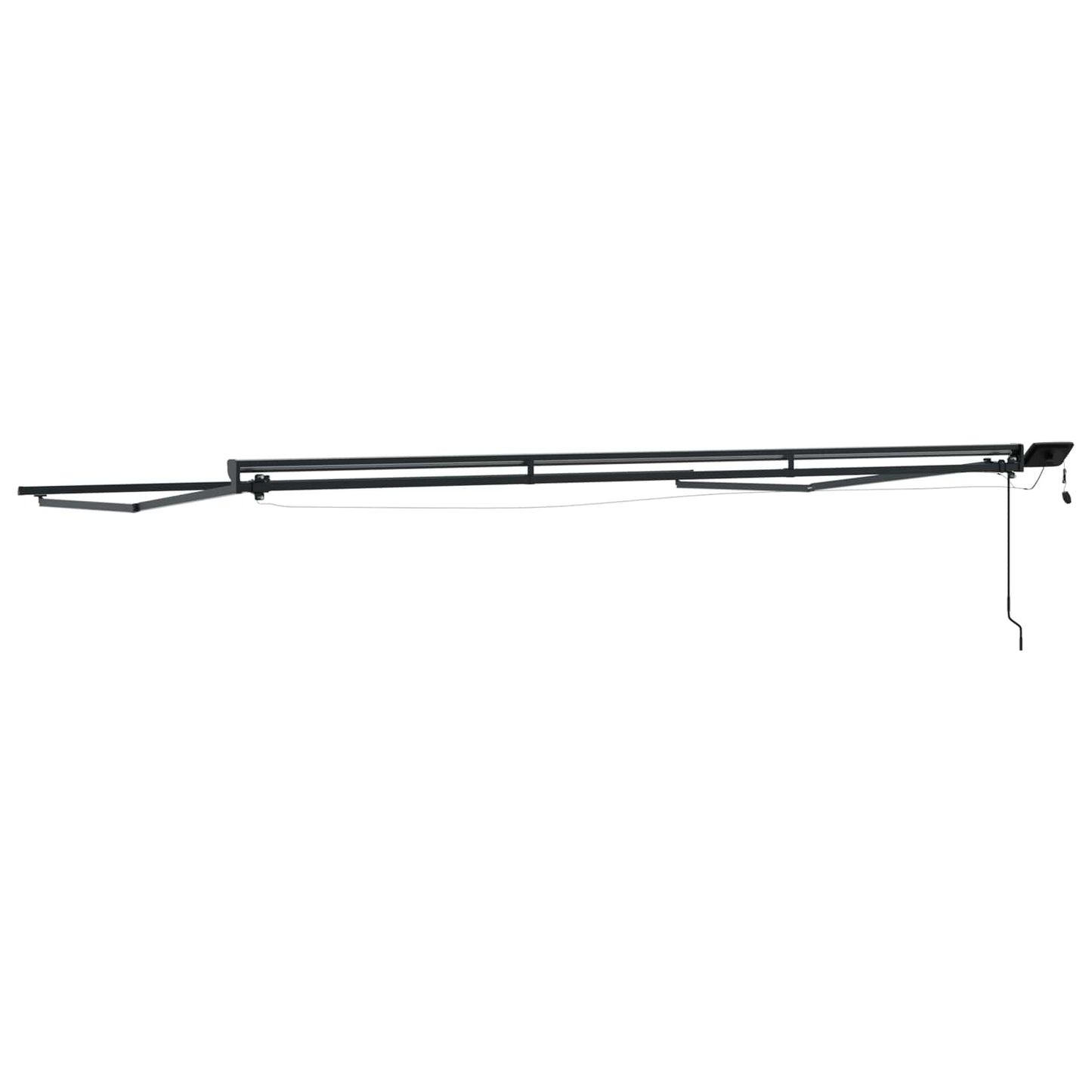Manual Awning Frame with LEDs Anthracite 5 x 3.5 m Aluminium