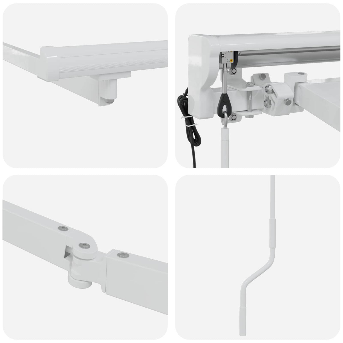 Solar Electric Awning Frame 2.5 x 2 m White