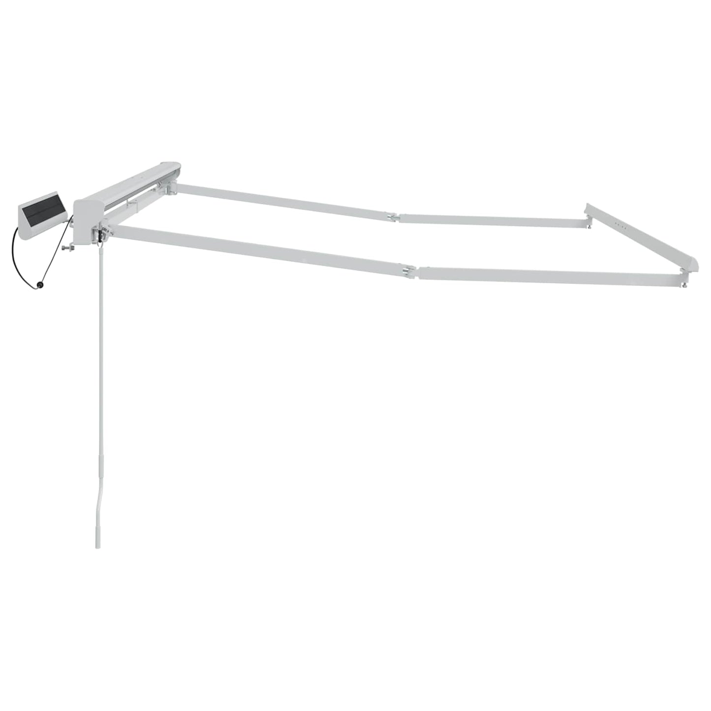 Electric Retractable Awning Frame White 3 x 2.5 m Steel