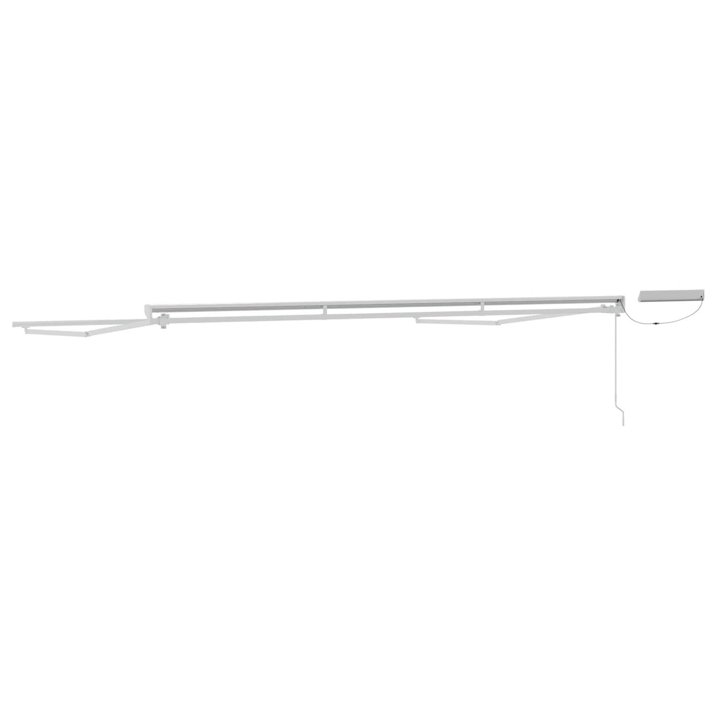 Electric Retractable Awning Frame White 4 x 3.5 m Steel