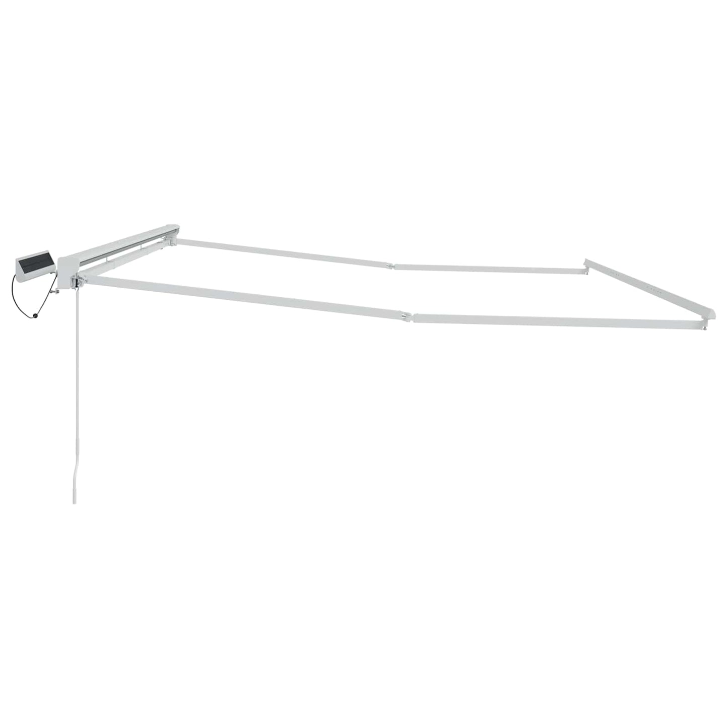 Electric Retractable Awning Frame White 4.5 x 3 m Steel