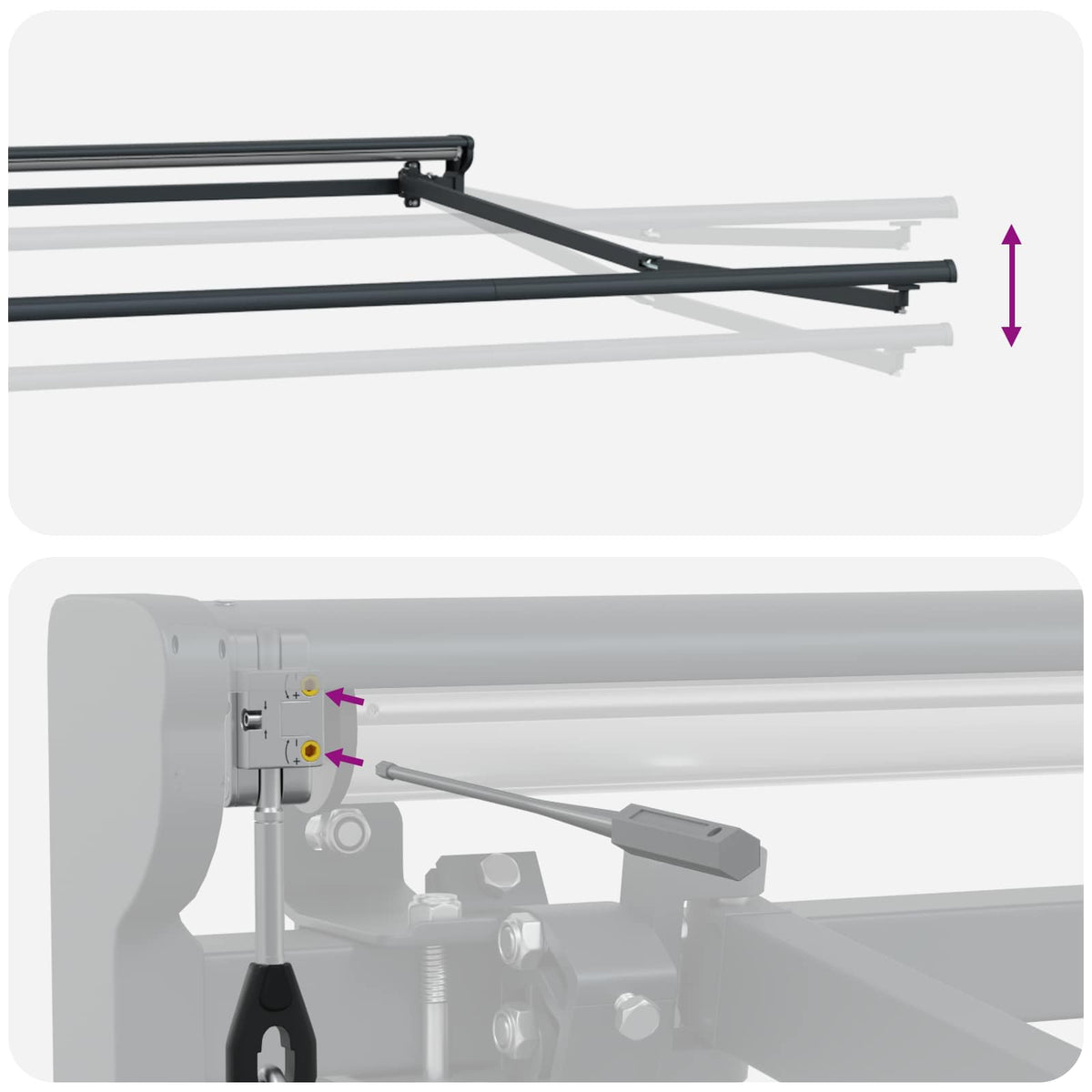 Solar Electric Awning Frame 2.5 x 2 m Anthracite