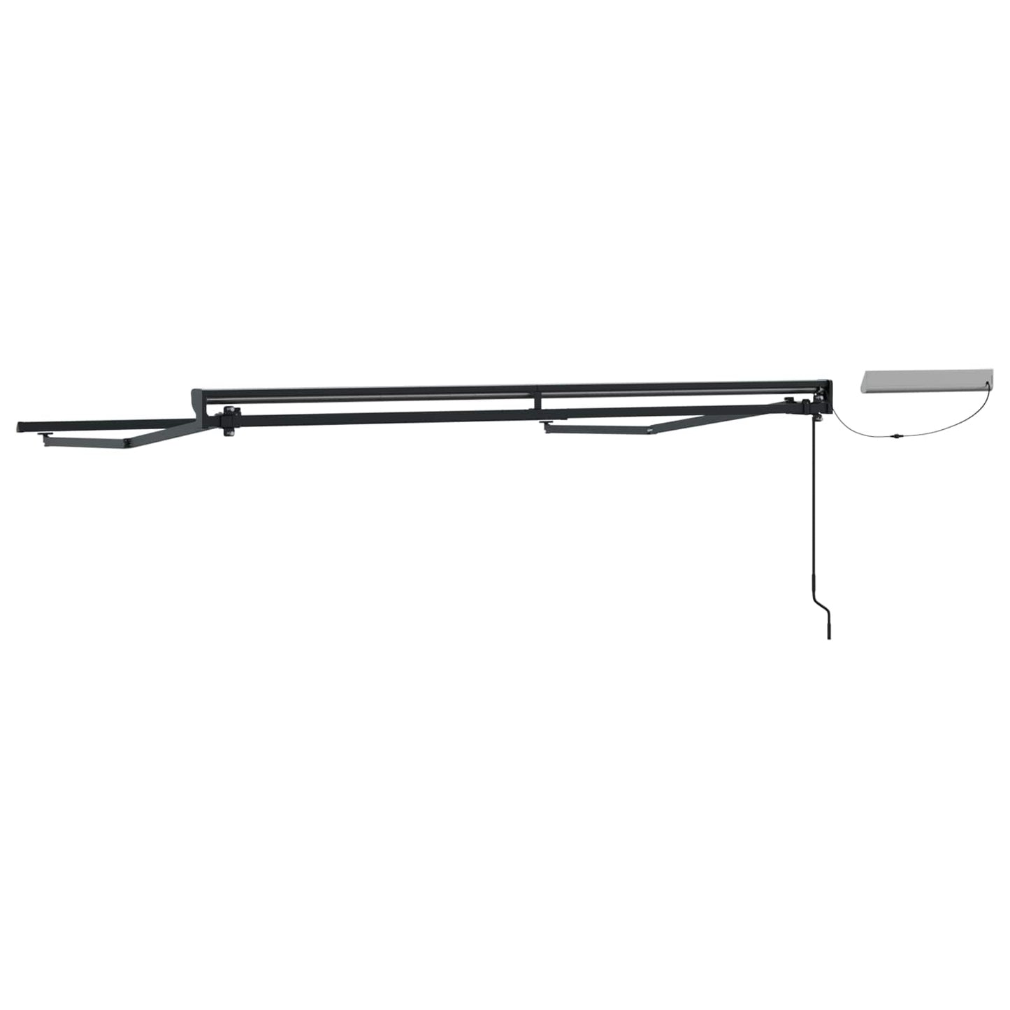 Electric Retractable Awning Frame Anthracite 3.5 x 2 m Steel