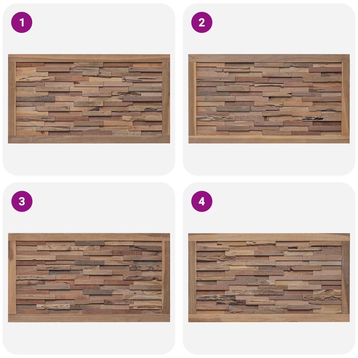 Headboard Natural Solid Teak Wood