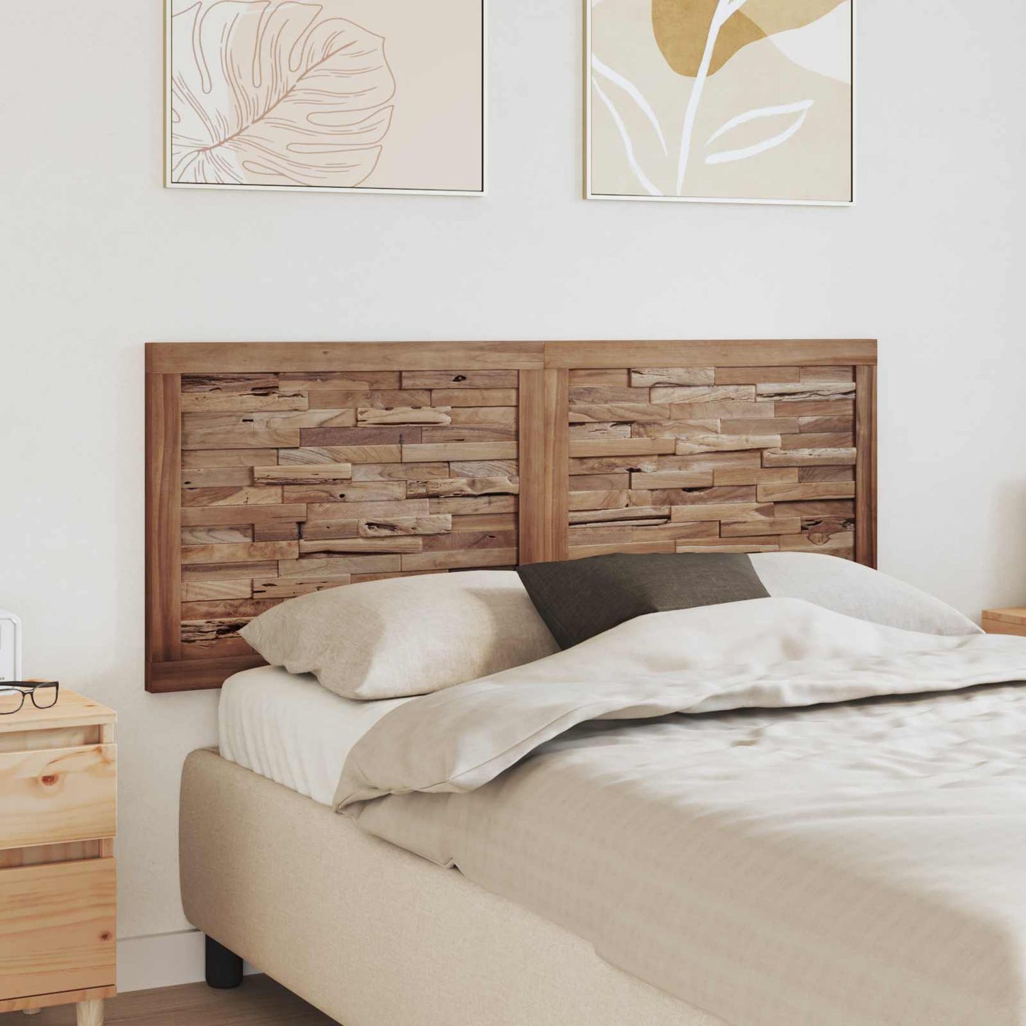 Headboard Natural Solid Teak Wood