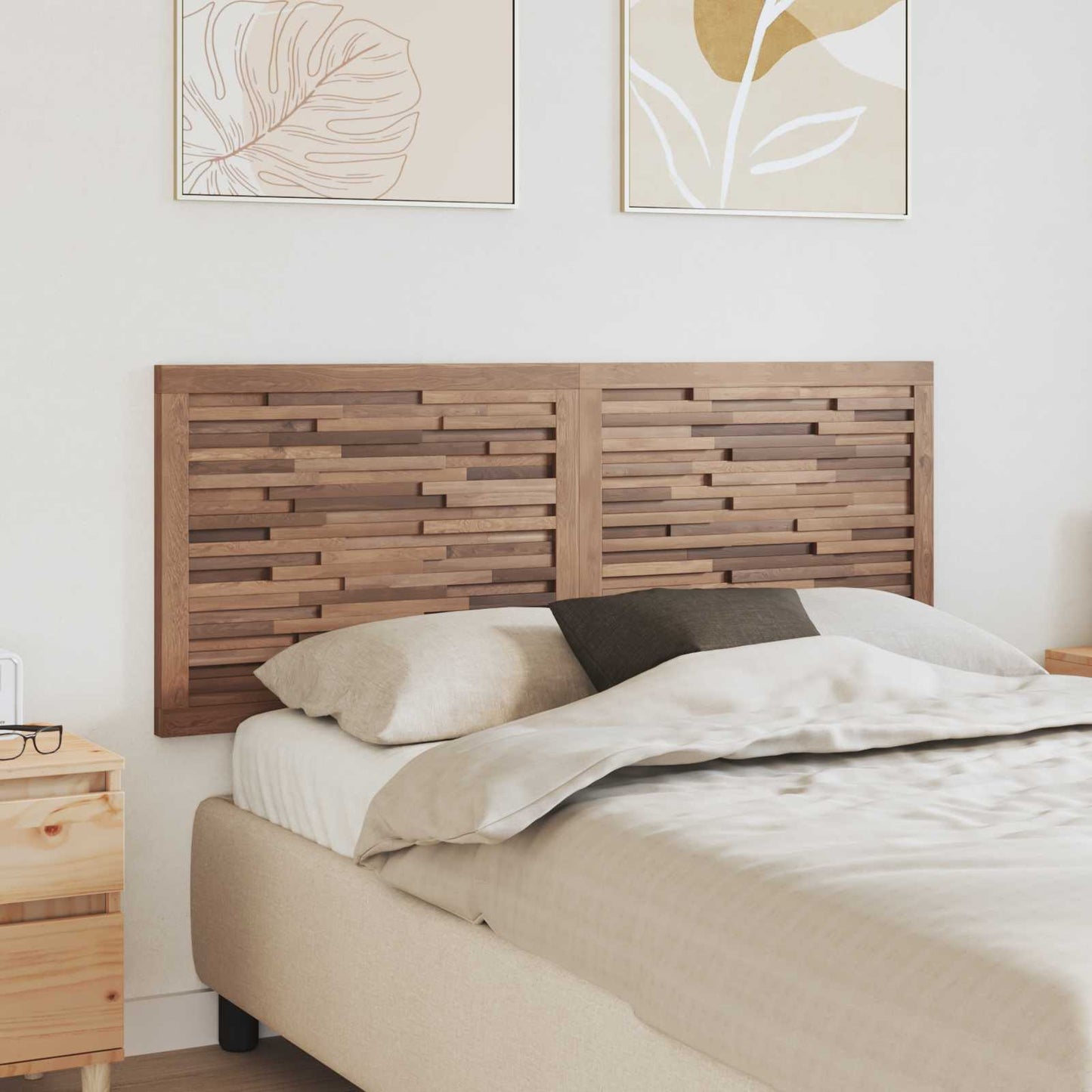 Headboard Natural Solid Teak Wood